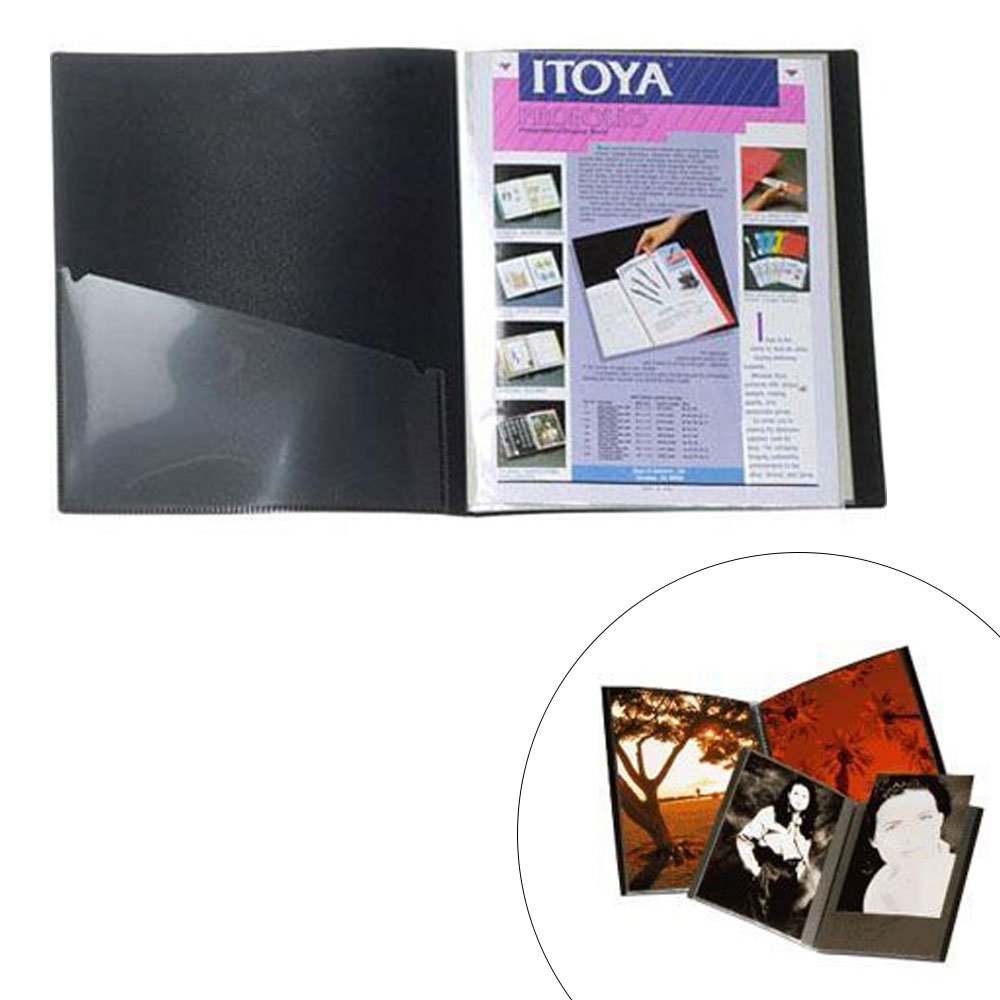 ITOYA 18x24 Inch Art Portfolio Presentation Book - Professional Display for Artwork, Photography, Documents - 3 Pack with Bonus Scrapbooking Stickers (Emojis, Quotes, Letters, Numbers) - Perfect for Artists, Photographers, Students & Office Use