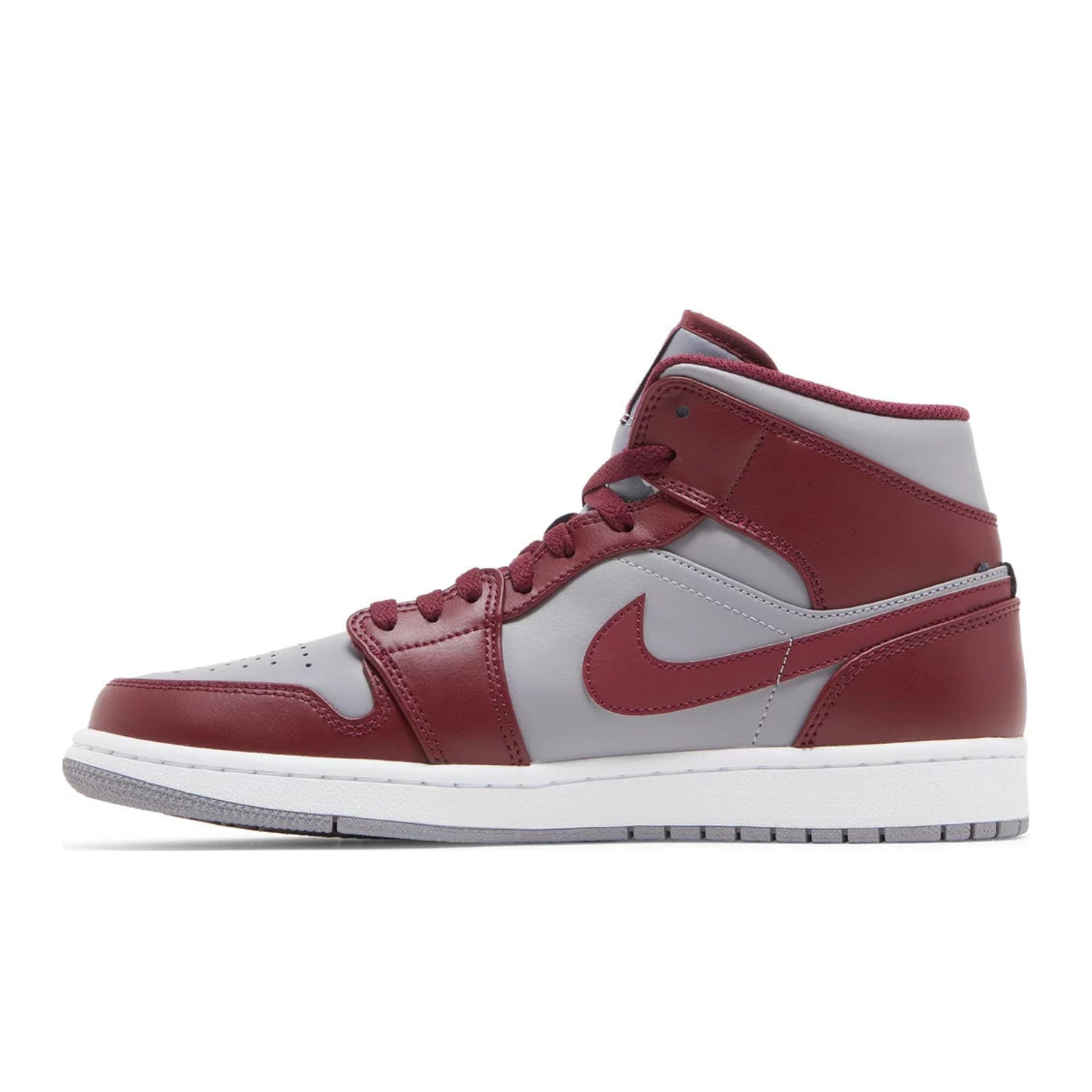 Air Jordan 1 Mid Cherrywood Red Sneakers - Men's Basketball Shoes for Casual Wear & Street Style Fashion - Perfect for Sports, Gym, and Everyday Outfits