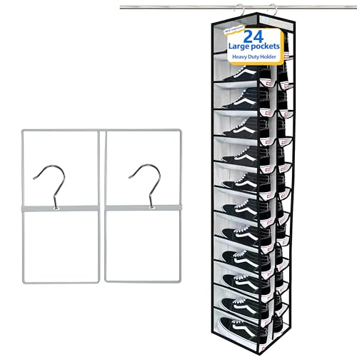 New Heavy Duty Rack-white/Black--24 Pockets
