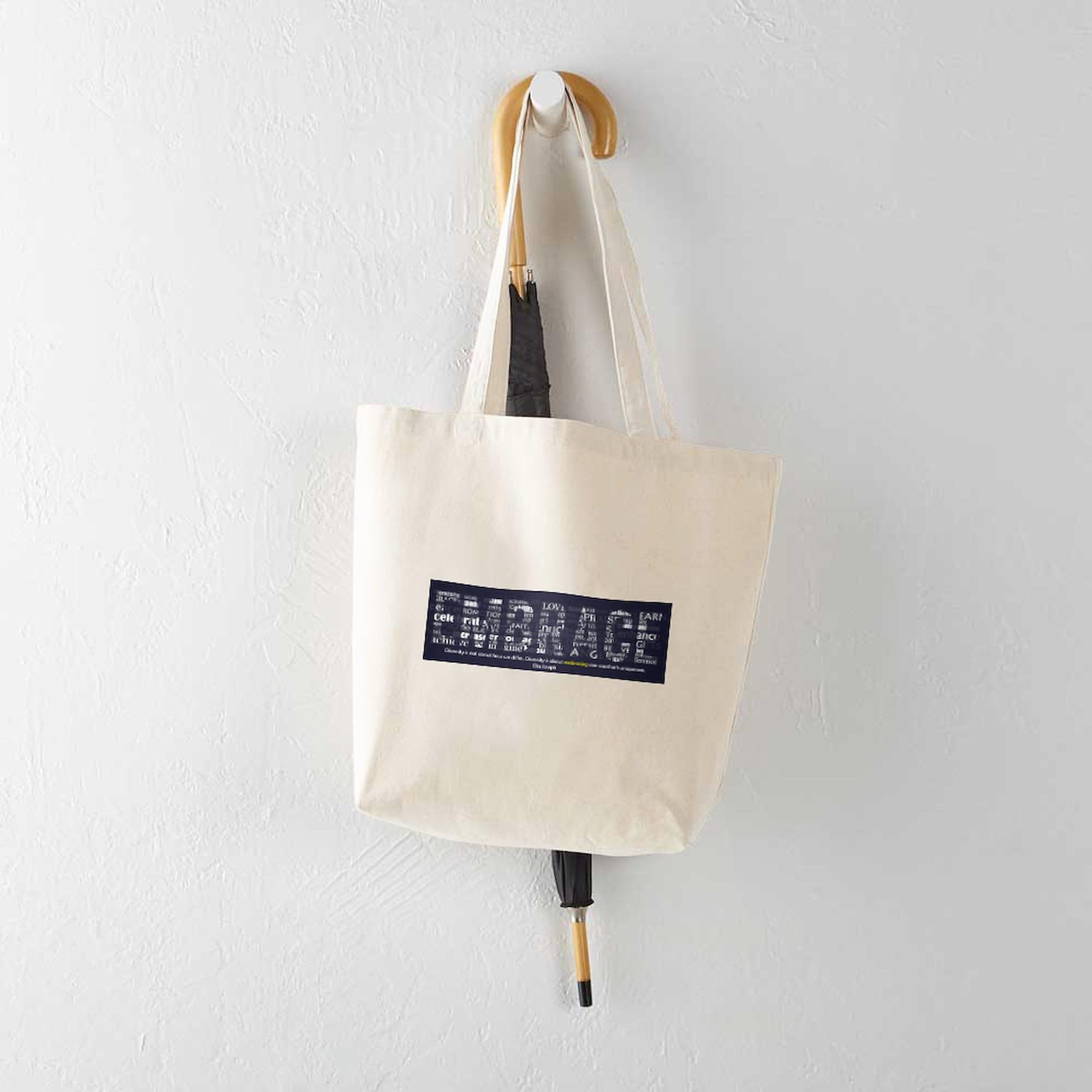 Embrace Diversity Tote Bag - Natural Canvas Reusable Shopping Bag for Groceries, Beach & Everyday Use | Eco-Friendly Cotton Tote with Inspirational Message