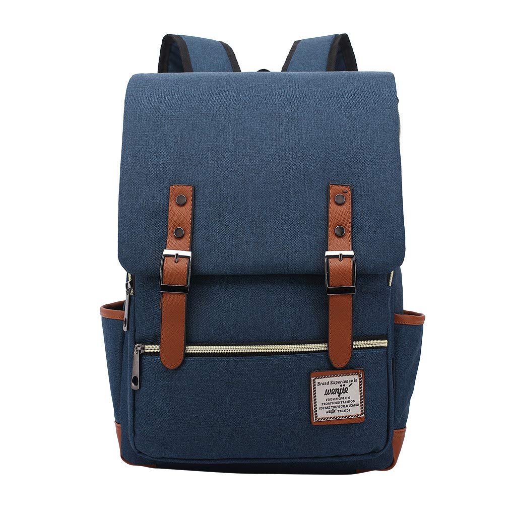 Vintage Canvas Backpack for Men & Women - Retro Travel Backpack with 14-16 Inch Laptop Compartment | Durable Outdoor Hiking, College, Halloween Costume & Everyday Use