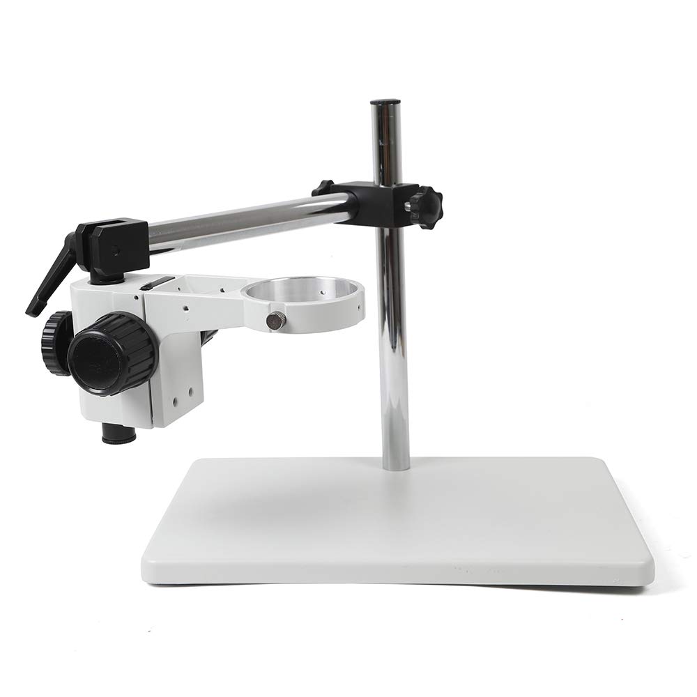 Professional Heavy Duty Aluminum Alloy Stereo Microscope Boom Stand - 70mm Ring with 360° Multi-Axis Rotation & Precision Focusing | Ideal for Laboratory, Research, Jewelry Making & Electronics Inspection