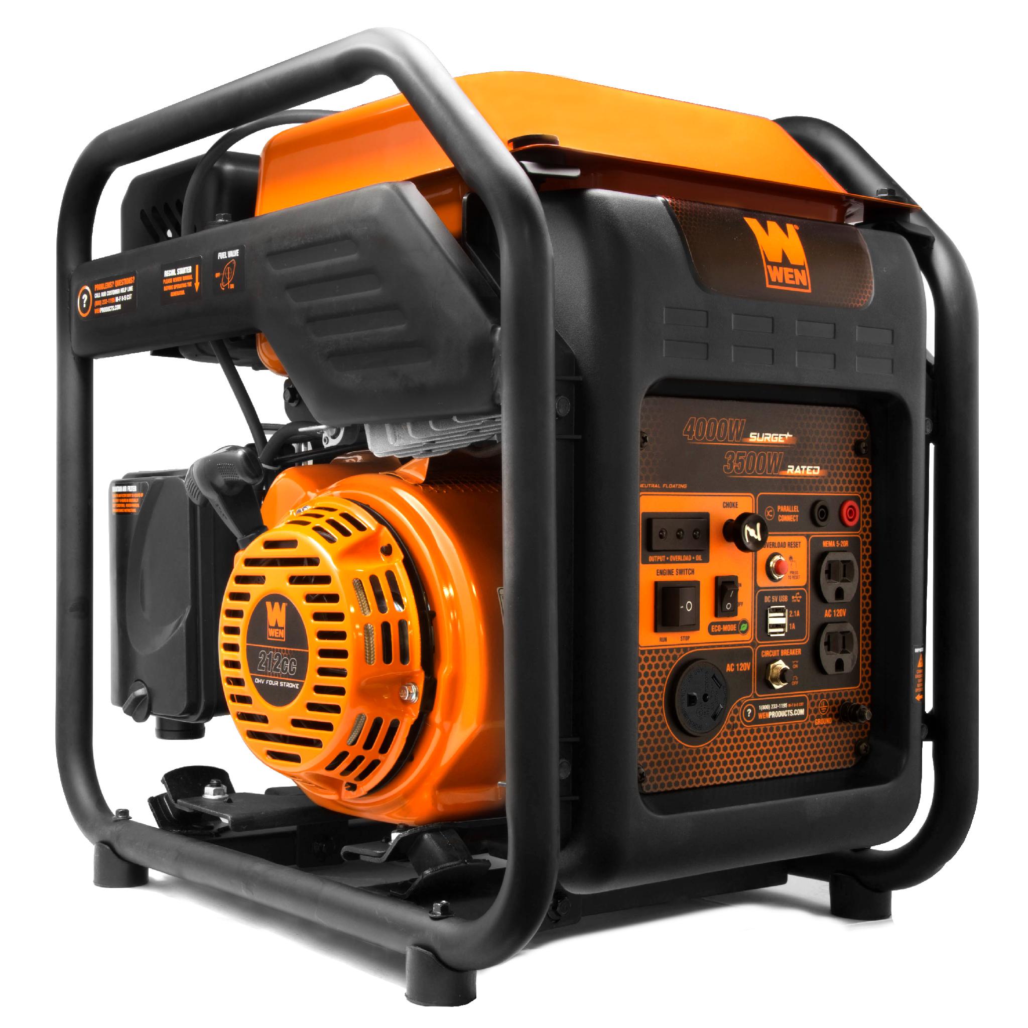 WEN GN400i 4000W Open Frame Inverter Generator - RV Ready, CARB Compliant & Ultra Quiet | Perfect for Camping, Tailgating & Emergency Power Backup