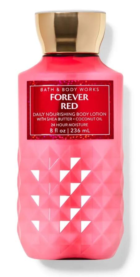 Forever Red Daily Nourishing Body Lotion 8 fl Oz - Hydrating Moisturizer for Dry Skin | Bath & Body Care for Women & Men | Perfect for Daily Use, After Shower & Nighttime Routine