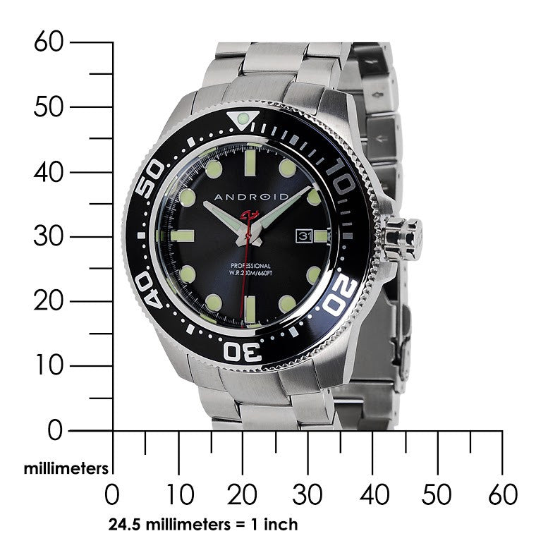 ANDROID Divemaster 200 AD765BK Smartwatch - Waterproof Fitness Tracker with Heart Rate Monitor, Sleep Tracking for Swimming, Diving & Outdoor Sports