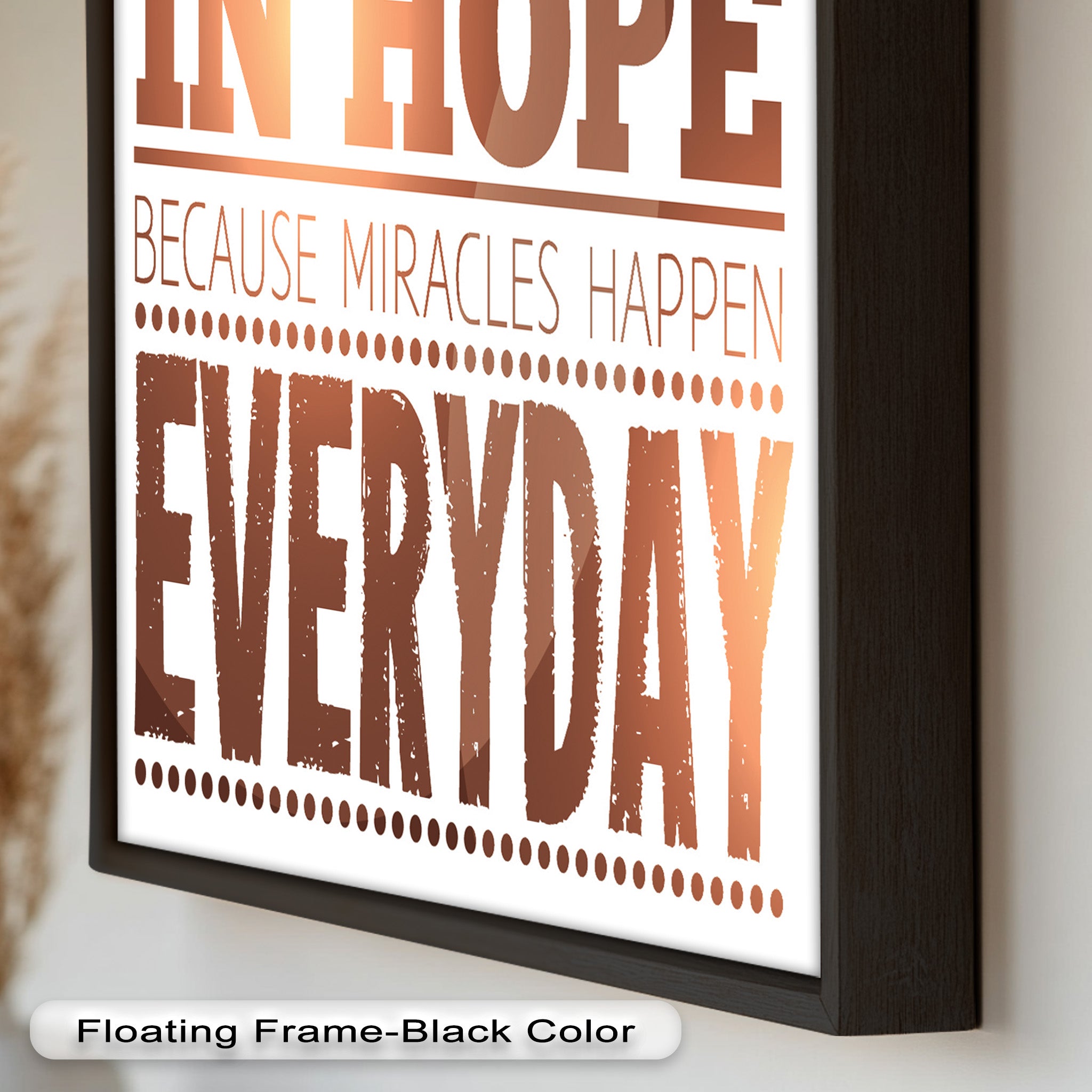 Inspiring 'Believe in Hope' Motivational Oil Painting - Uplifting Wall Art for Home, Office & Meditation Space