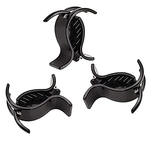 Trendy Black Plastic Hair Clutch for Women - Medium Size Hair Claw Clip (Pack of 5) | Perfect for Ponytails, Buns & Everyday Hairstyles