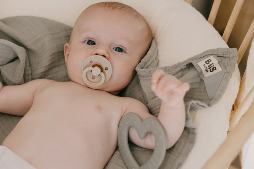 BIBS Original Natural Rubber Latex Pacifiers - Anatomical Nipple, BPA-Free Baby Soothers (2-Pack) for Newborns & Infants - Perfect for Daycare, Travel & Bedtime Comfort