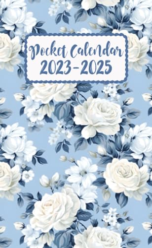 2023-2025 Floral Pocket Planner - 2.5 Year Monthly Calendar from July 2023 to December 2025 | Compact Purse Organizer with Appointment Tracker, Birthday Reminder & Password Keeper | Perfect for Women's Daily Scheduling, Gift Giving & Personal Organization