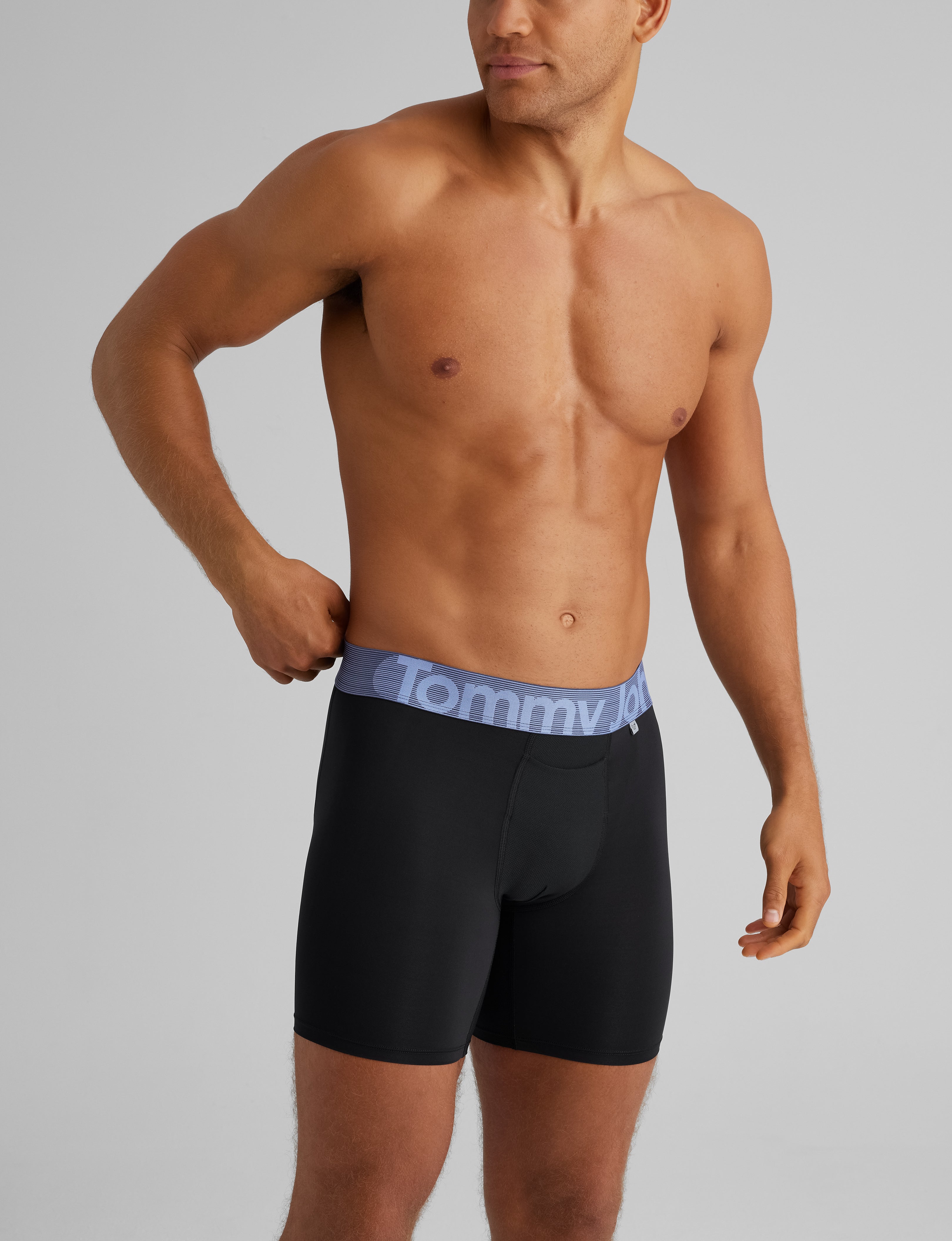 360 Sport Mid Length Boxer Briefs for Men - 6 Pack Moisture Wicking Underwear - Comfortable Workout & Daily Wear Boxer Shorts for Running, Gym, Travel & Casual Use