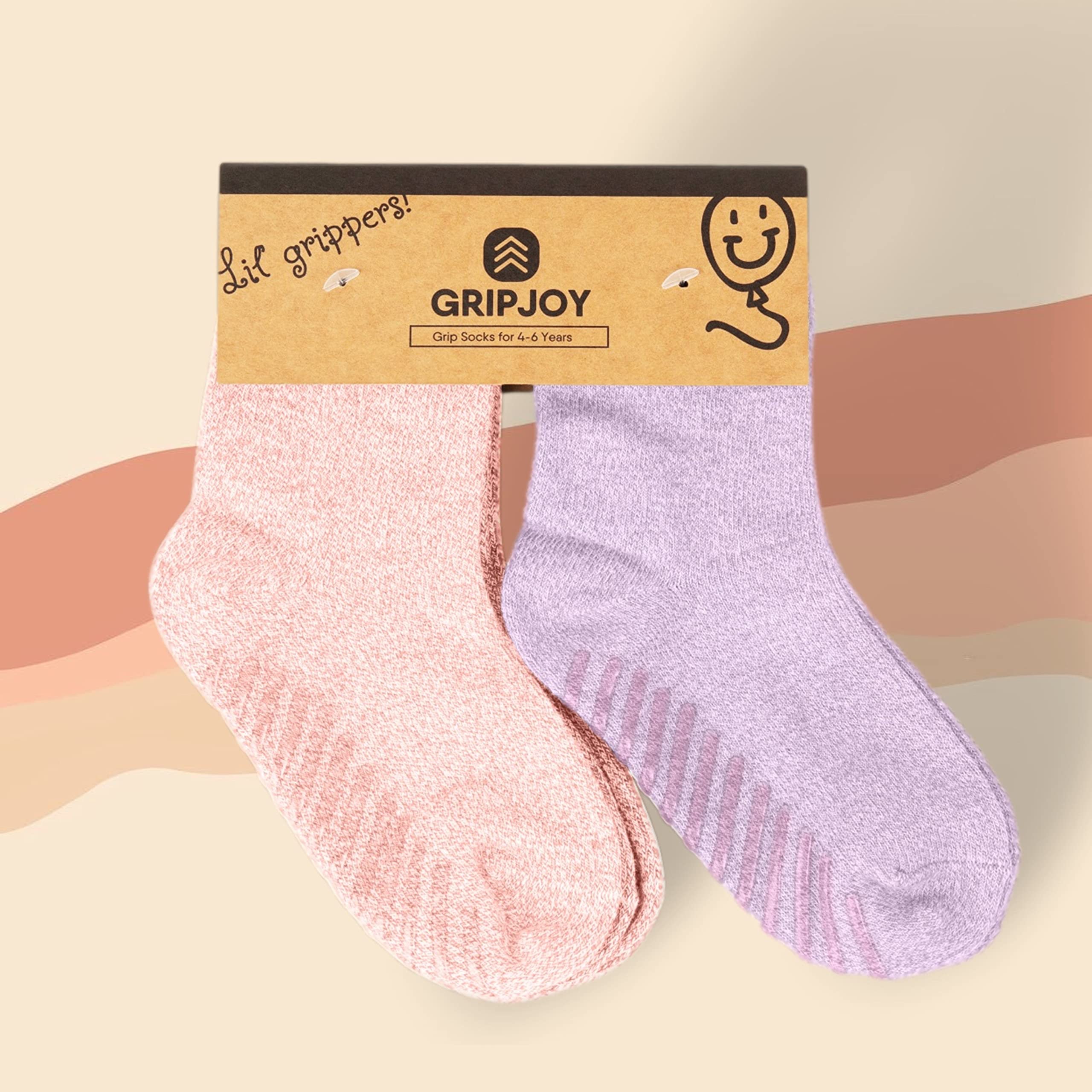 Gripjoy Non-Slip Toddler Socks with Grippers - 4 Pairs of Anti-Skid Baby Socks for Boys & Girls - Perfect for Playtime, Daycare, and Learning to Walk