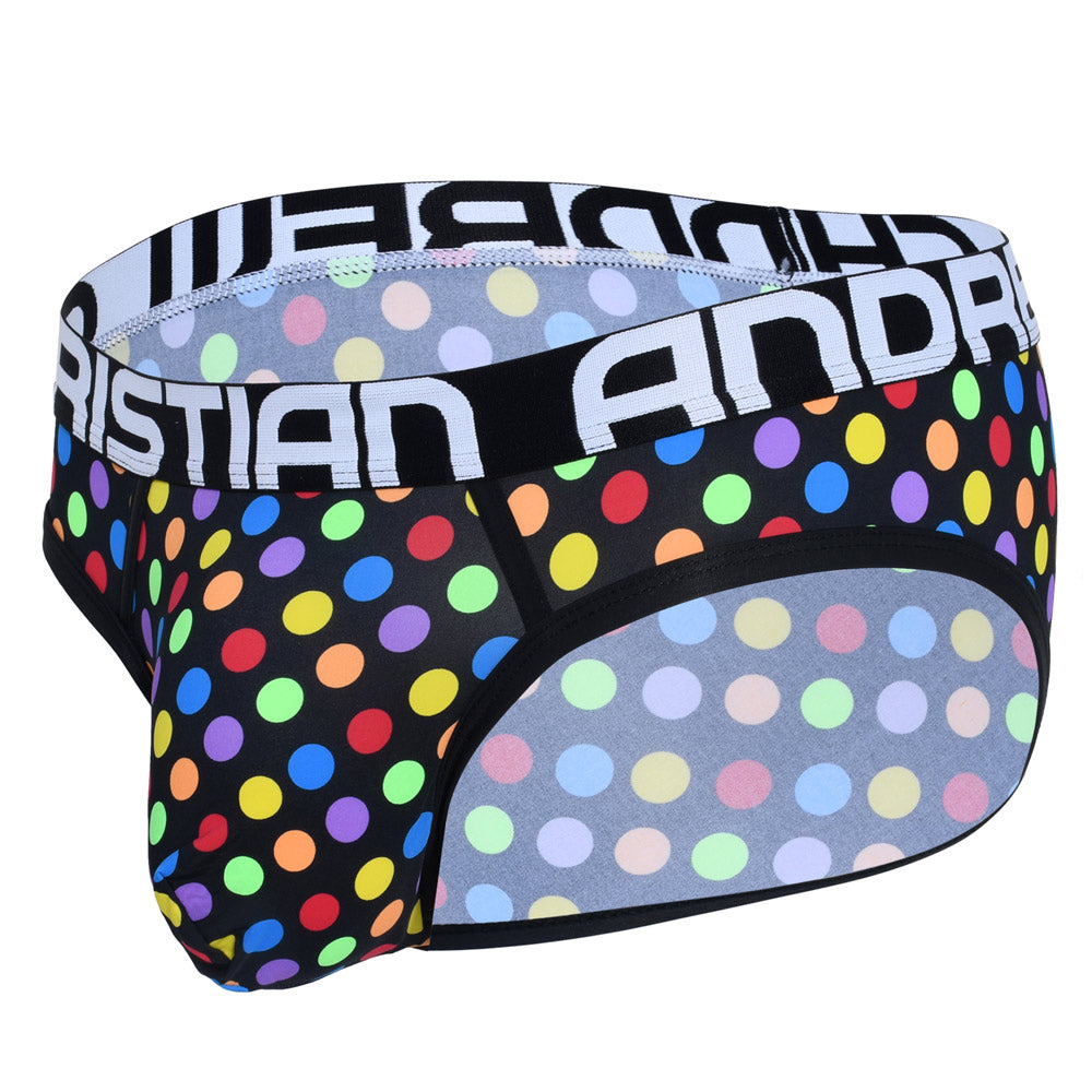 Andrew Christian Almost Naked Pride Polka Dot Brief - Gay Pride Underwear for Men, Comfortable Low Rise Briefs for Everyday Wear & Pride Events