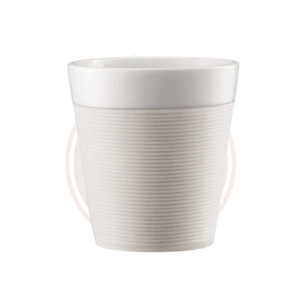 Bodum Bistro 2-Piece Coffee Mug Set - Durable Porcelain Cups for Espresso, Latte & Tea - Perfect for Home, Office & Cafe Use