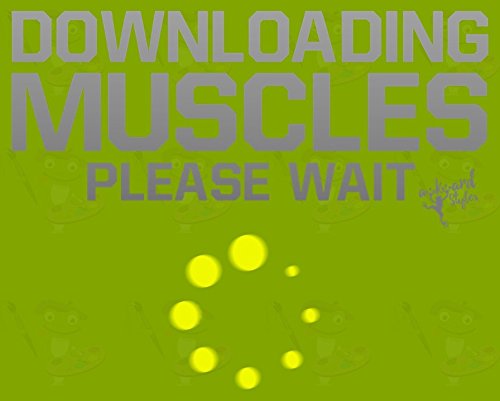 Awkwardstyles Women's Funny Downloading Muscles Please Wait Graphic T-Shirt - Soft Cotton Tee with Free Bookmark - Perfect for Gym, Workout & Geek Humor Gifts
