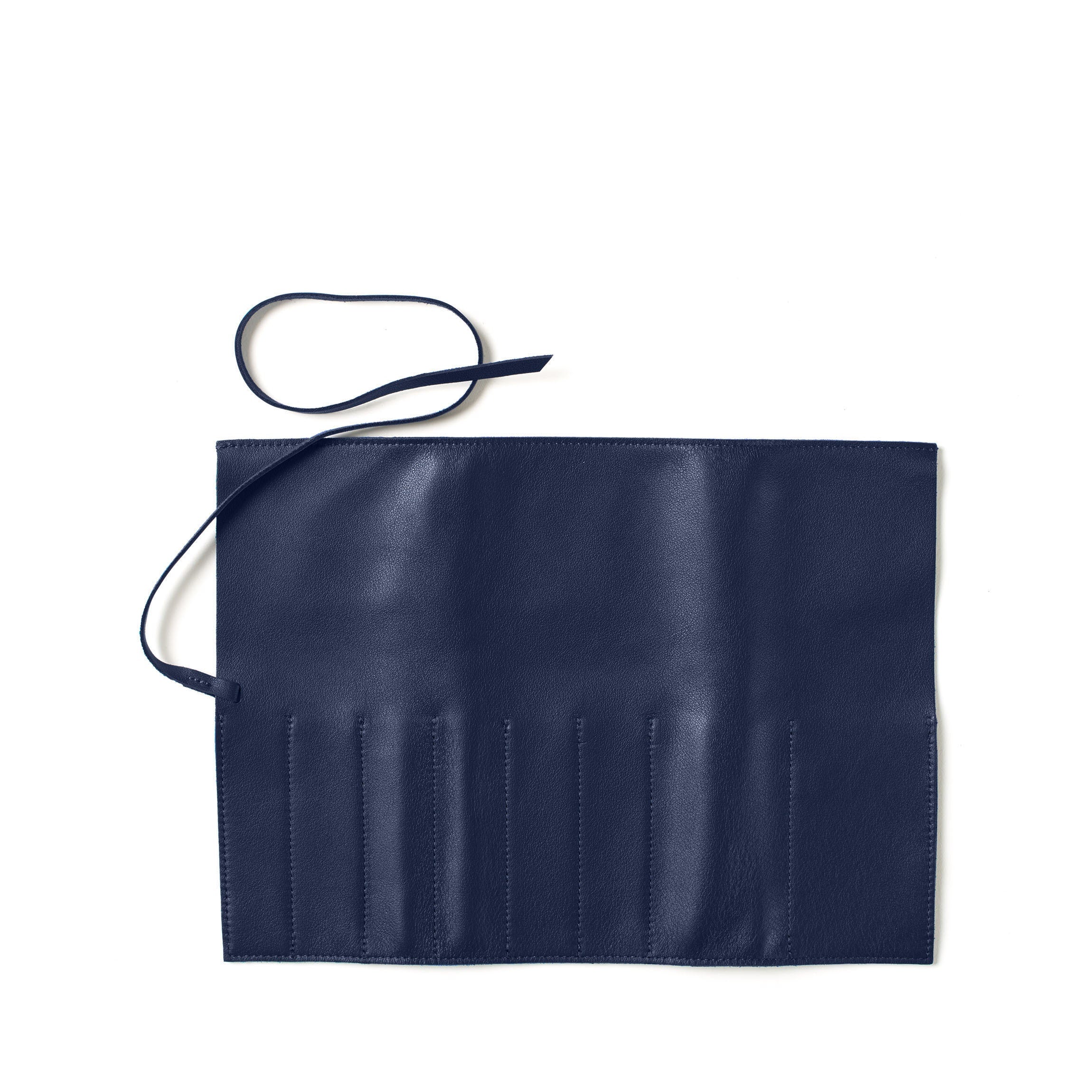 Premium Navy Blue Paintbrush Roll - Artist Brush Holder for Watercolor, Acrylic & Oil Painting - Perfect for Travel & Studio Organization