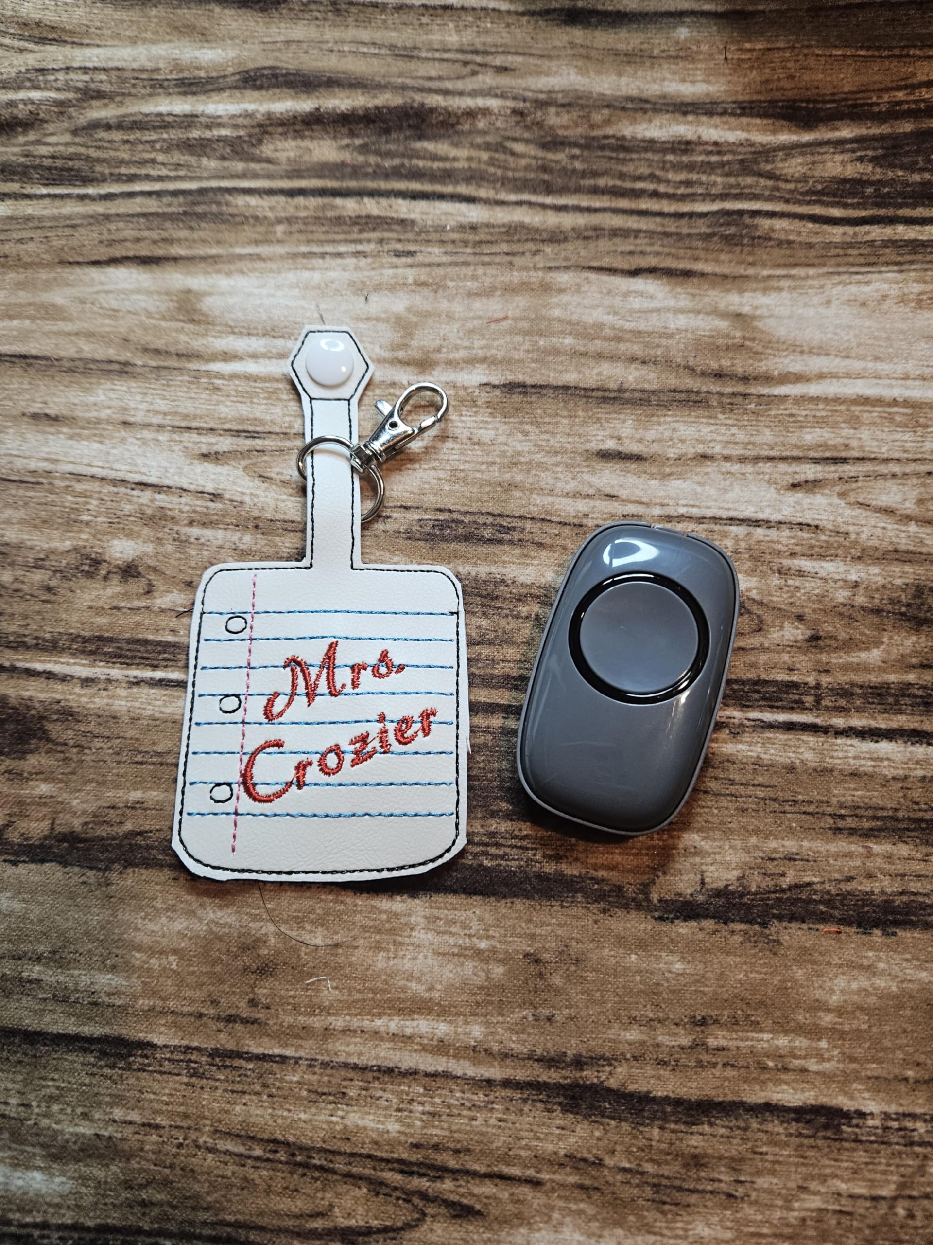 Classroom Doorbell Holder - Notebook Paper Design Bell Case Keychain for Teachers, Students & School Supplies - Perfect for Classrooms, Offices & Home Use
