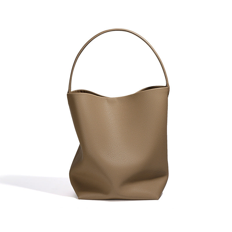 Stylish Leather Bucket Tote Bag for Women - Fashionable Handbag with Adjustable Strap - Perfect for Work, Travel & Everyday Use