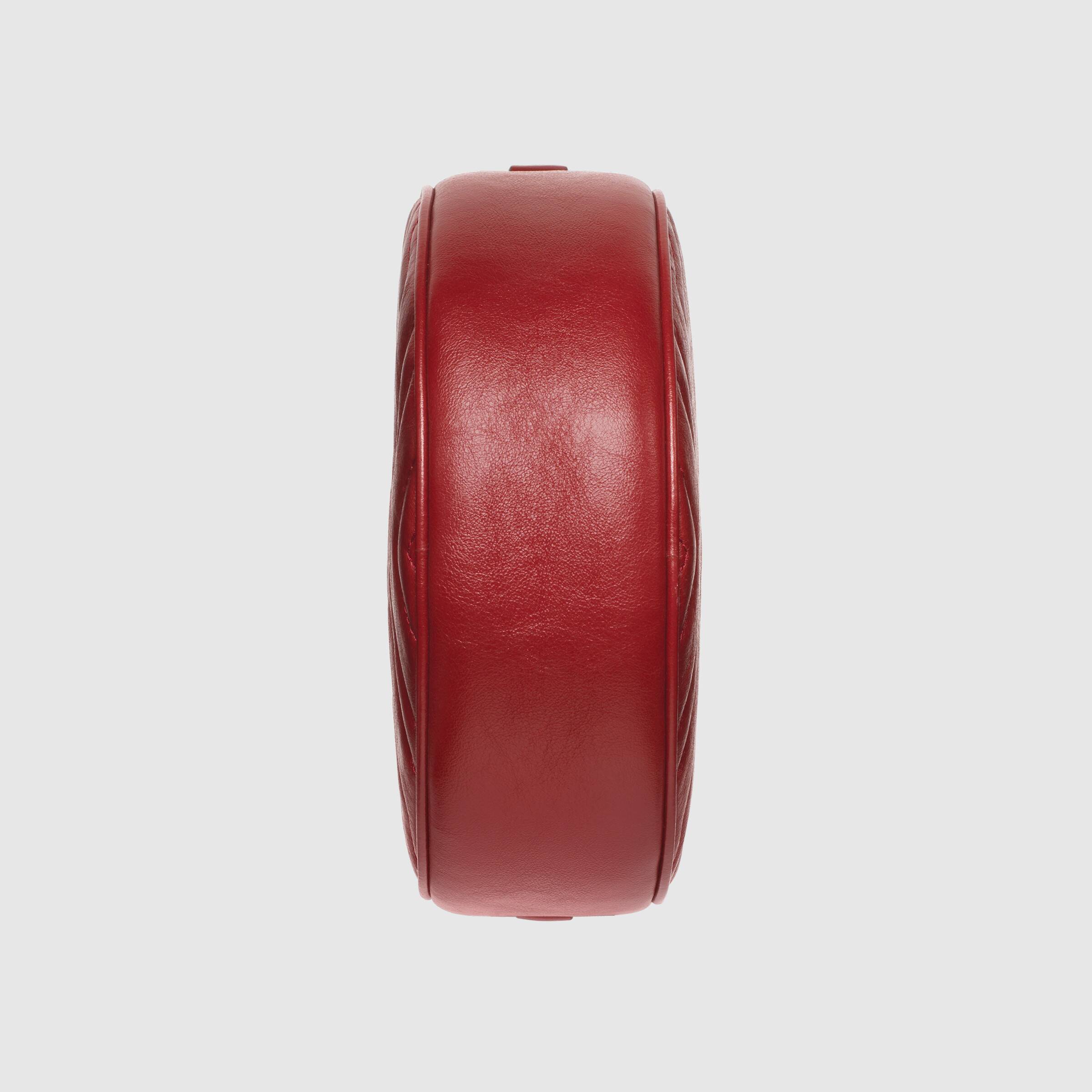 Gucci GG Marmont Mini Round Shoulder Bag in Wine Red - Luxury Crossbody Purse for Women, Perfect for Date Night & Evening Events
