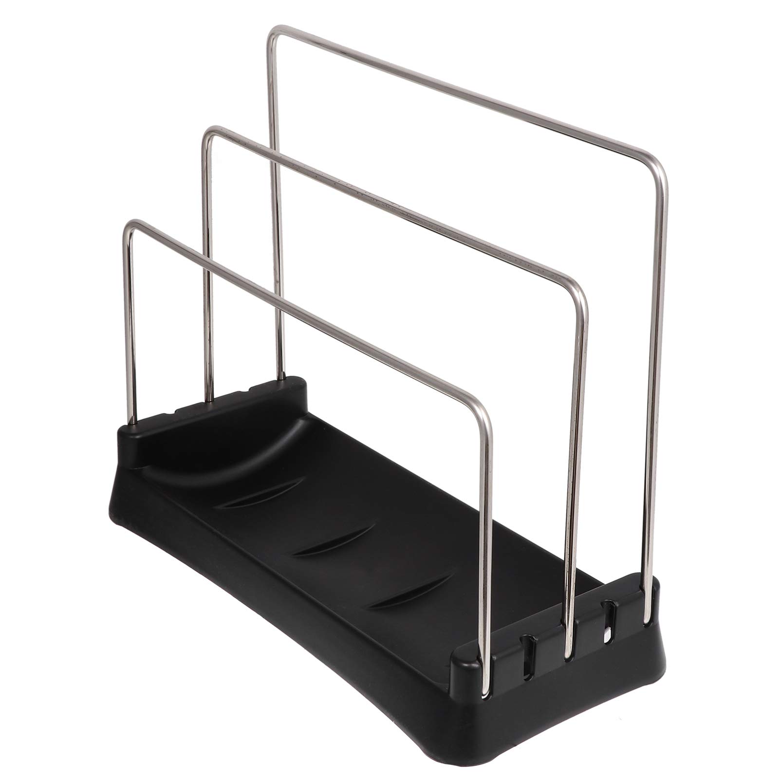 Premium Metal Cookware Organizer Rack - Sturdy Storage Shelf for Pots, Pans, Lids & Cutting Boards | Space-Saving Kitchen Cabinet Organizer | Perfect for Small Kitchens & Cluttered Cabinets