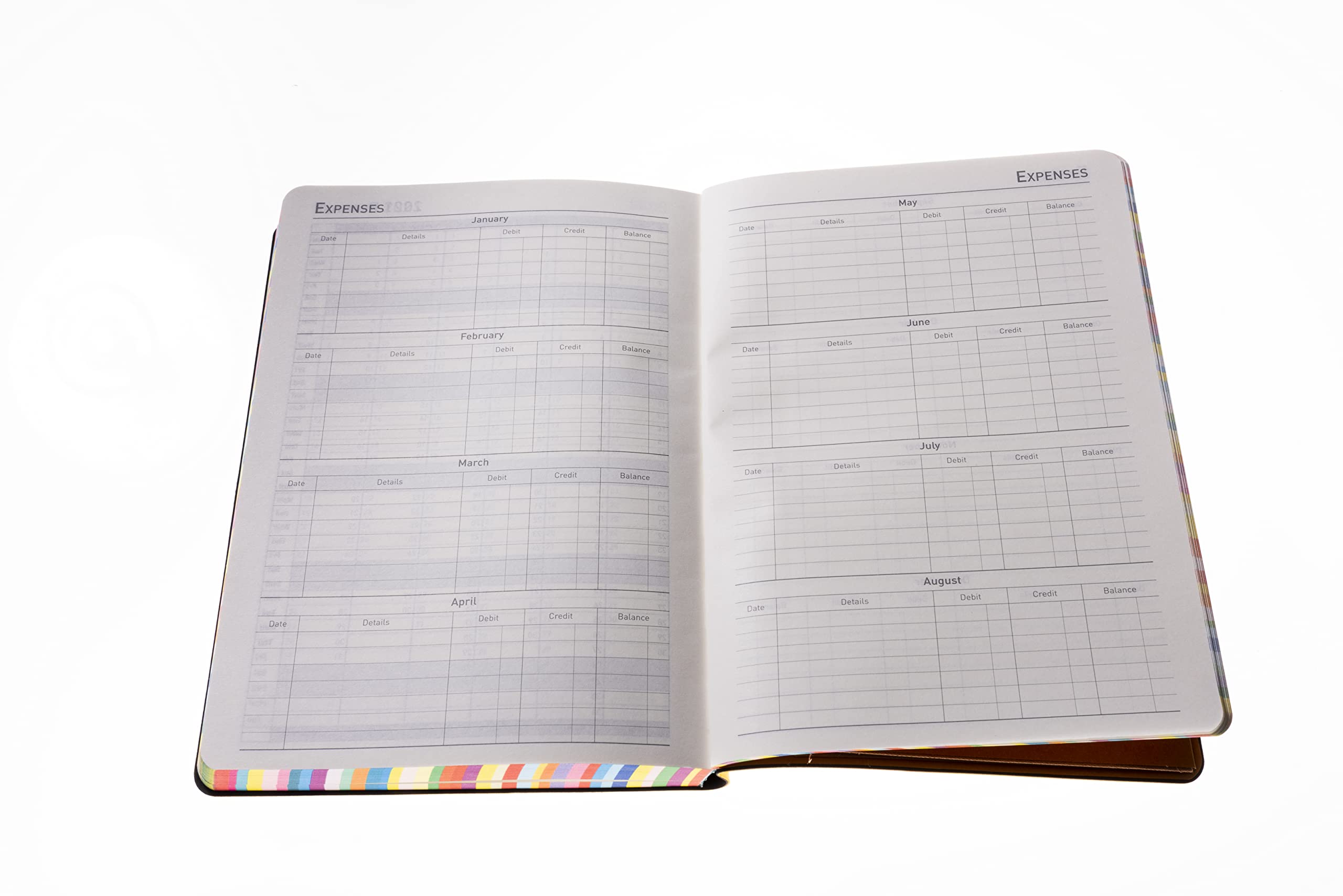 Collins Edge Rainbow 2025 A5 Daily Planner with Soft Touch Covers - Red Colored Page Edges & Appointment Sections | Perfect for Work, School & Personal Organization (ED151.U15-25)