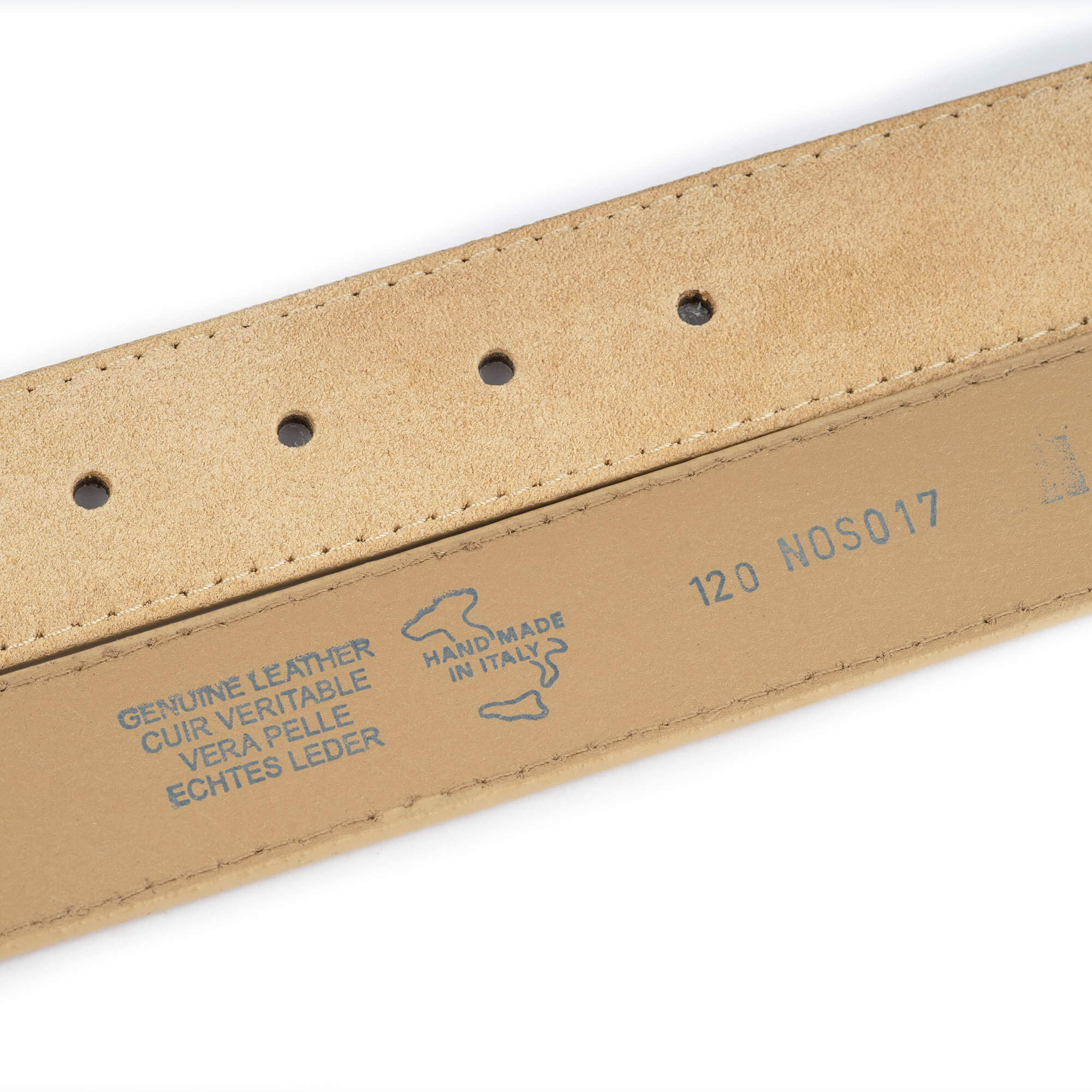 Dunhill 35mm Beige Suede Replacement Belt Strap | Premium Leather Accessory for Men | Perfect for Business, Casual & Formal Wear