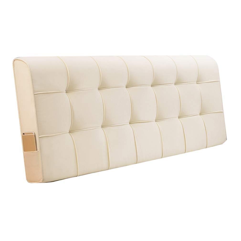 Adjustable Headboard Reading Pillow - Soft Backrest Cushion for Bed, Large Tatami Support, Removable & Washable Cover (Beige, 150cm) - Perfect for Reading, Watching TV, or Relaxing in Bed