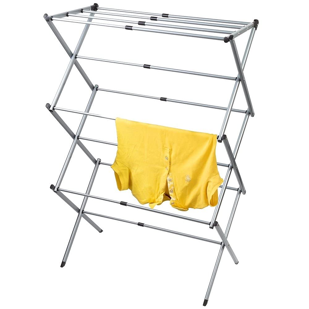 Artmoon Gobi Foldable Drying Rack - Rustproof Steel Portable Clothes Horse with Adjustable Height (17.3''-29.5'') - Space Saving Laundry Organizer for Apartments, Dorms, Travel & Outdoor Use
