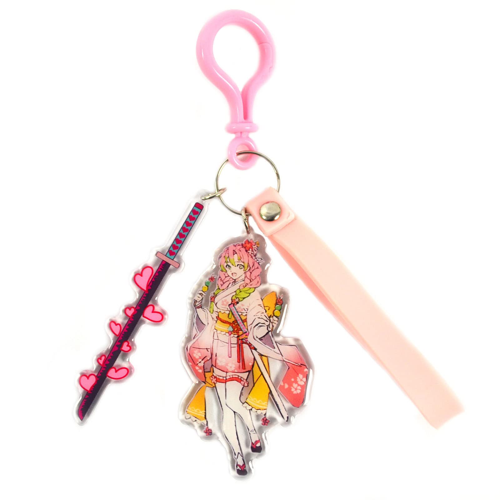 SEQROS Demon Slayer Anime Keychain Set - 11pcs Japanese Anime Double-Sided Keychains Including Kanroji Mitsuri, Cute Phone Accessories & Cosplay Props - Perfect for New Year Gifts, Anime Collections & Convention Accessories