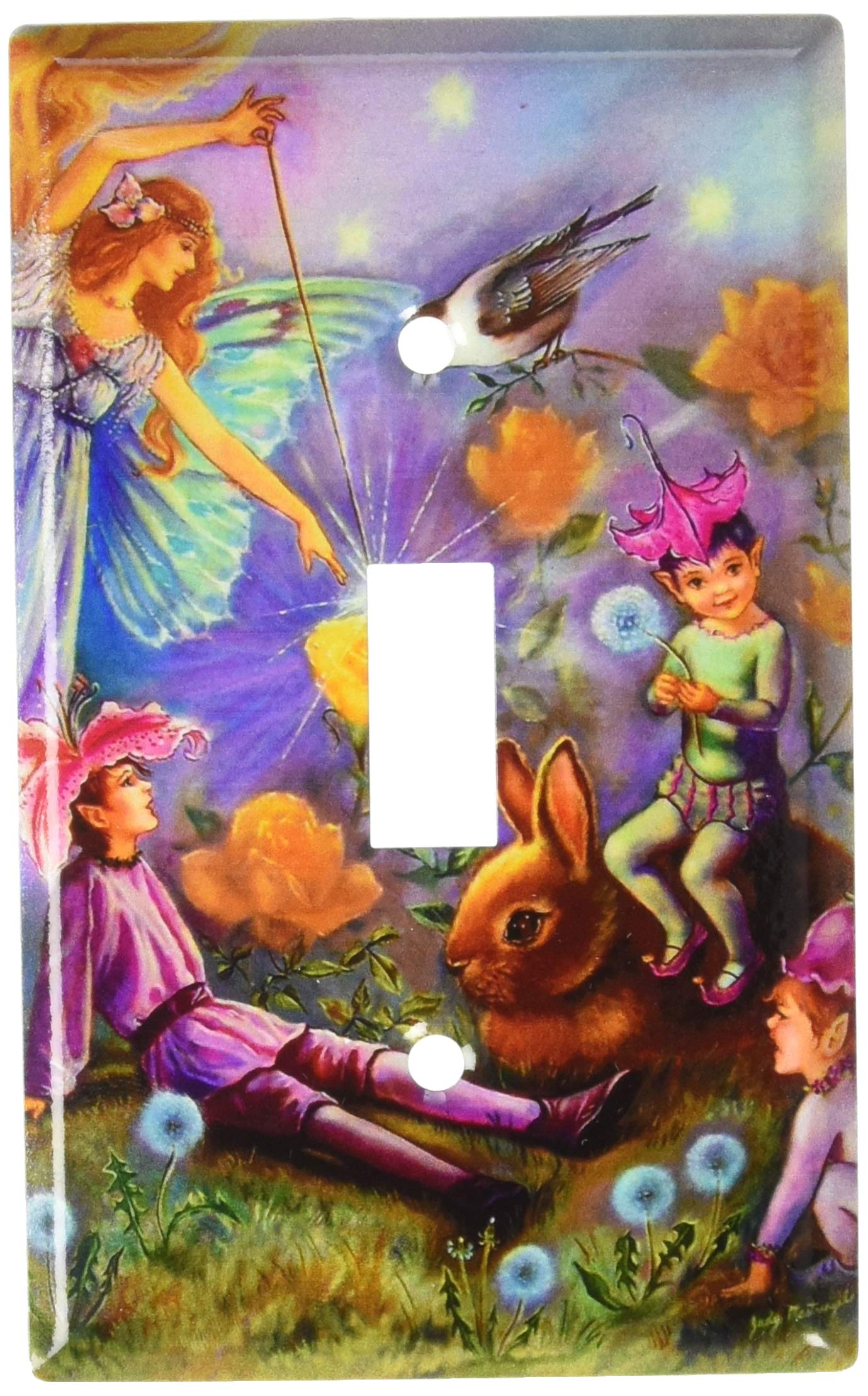 Fairy Switch Plate Cover - Single Toggle Decorative Wall Plate for Home Decor | Perfect for Bedroom, Living Room & Nursery Decor