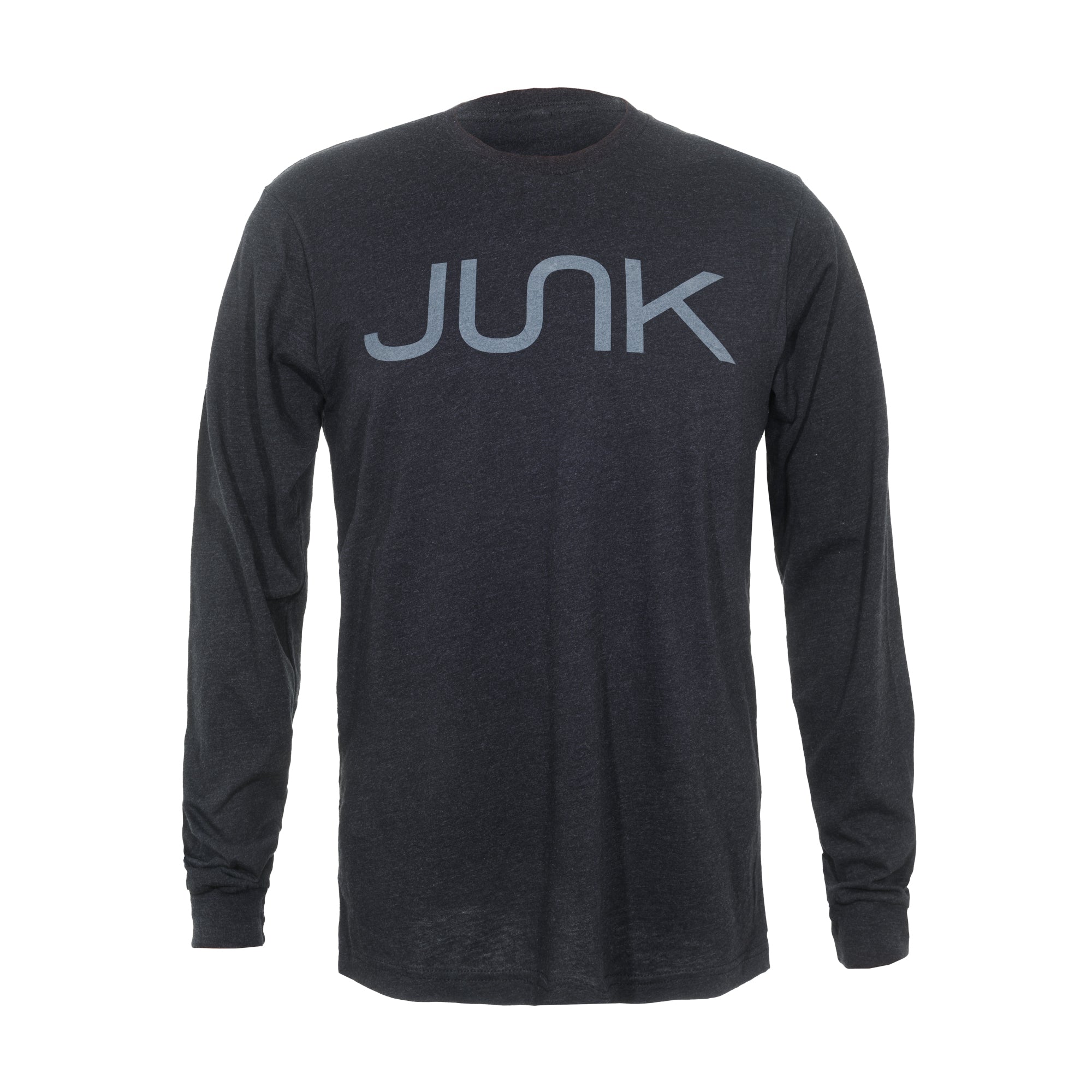Premium JUNK Tri-Blend Black Long Sleeve T-Shirt for Men & Women - Soft Comfortable Crewneck Tee for Casual Wear, Gym, and Everyday Outfits