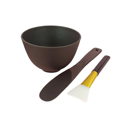 Professional Silicone Facial Mask Mixing Bowl Set with Applicator Brush & Spatula - Beauty Salon & Home Spa Kit for DIY Skincare (White) - Perfect for At-Home Facials, Professional Treatments & Self-Care Routines