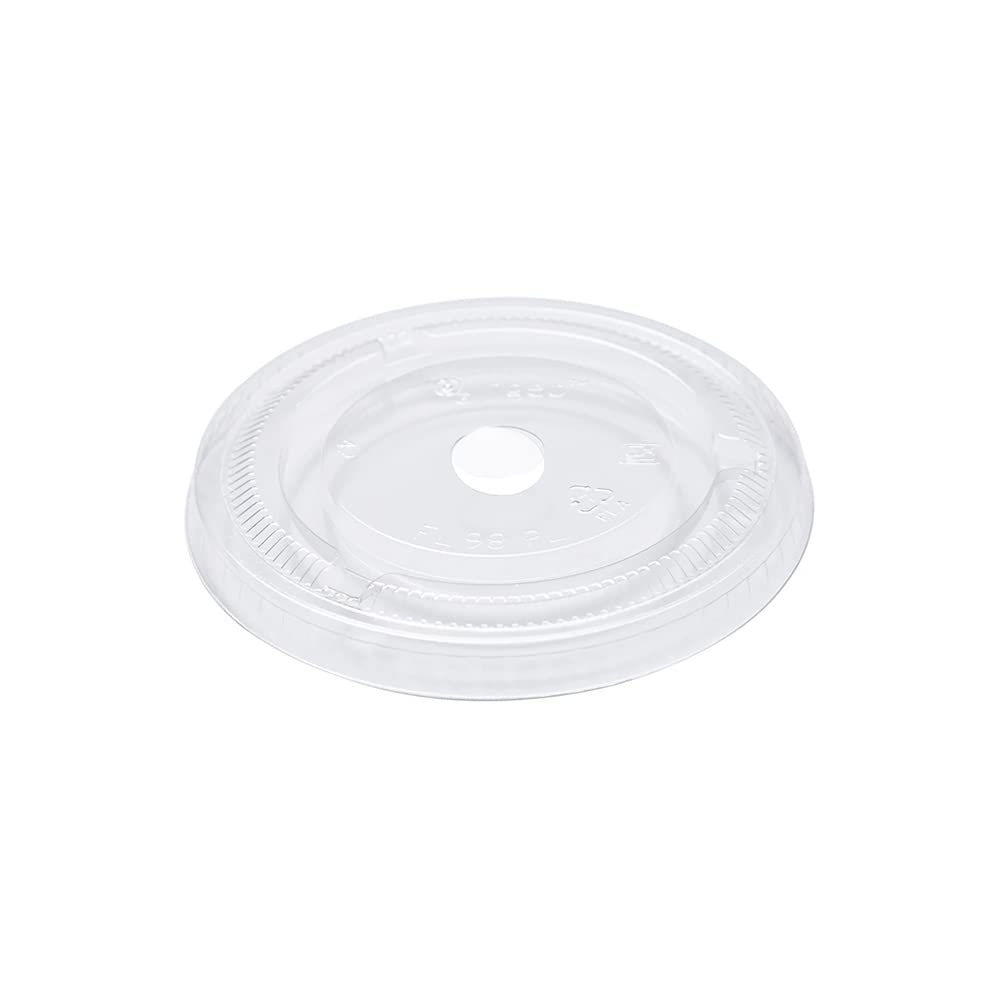 12-24 oz. Flat CPLA Lids (1000 Count) - Eco-Friendly Compostable Coffee Cup Lids for Hot & Cold Beverages - Perfect for Coffee Shops, Restaurants, and Takeout Services