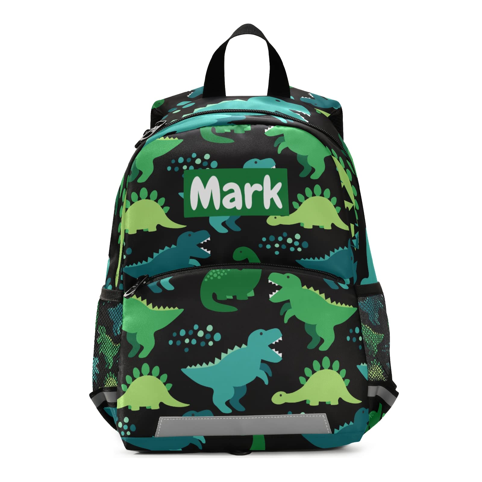 **Personalized Dinosaur Kids Backpack with Name - Adjustable Shoulder Straps for Boys & Girls - Cute Preschool & School Backpack for Daycare, Travel & Outdoor Adventures**