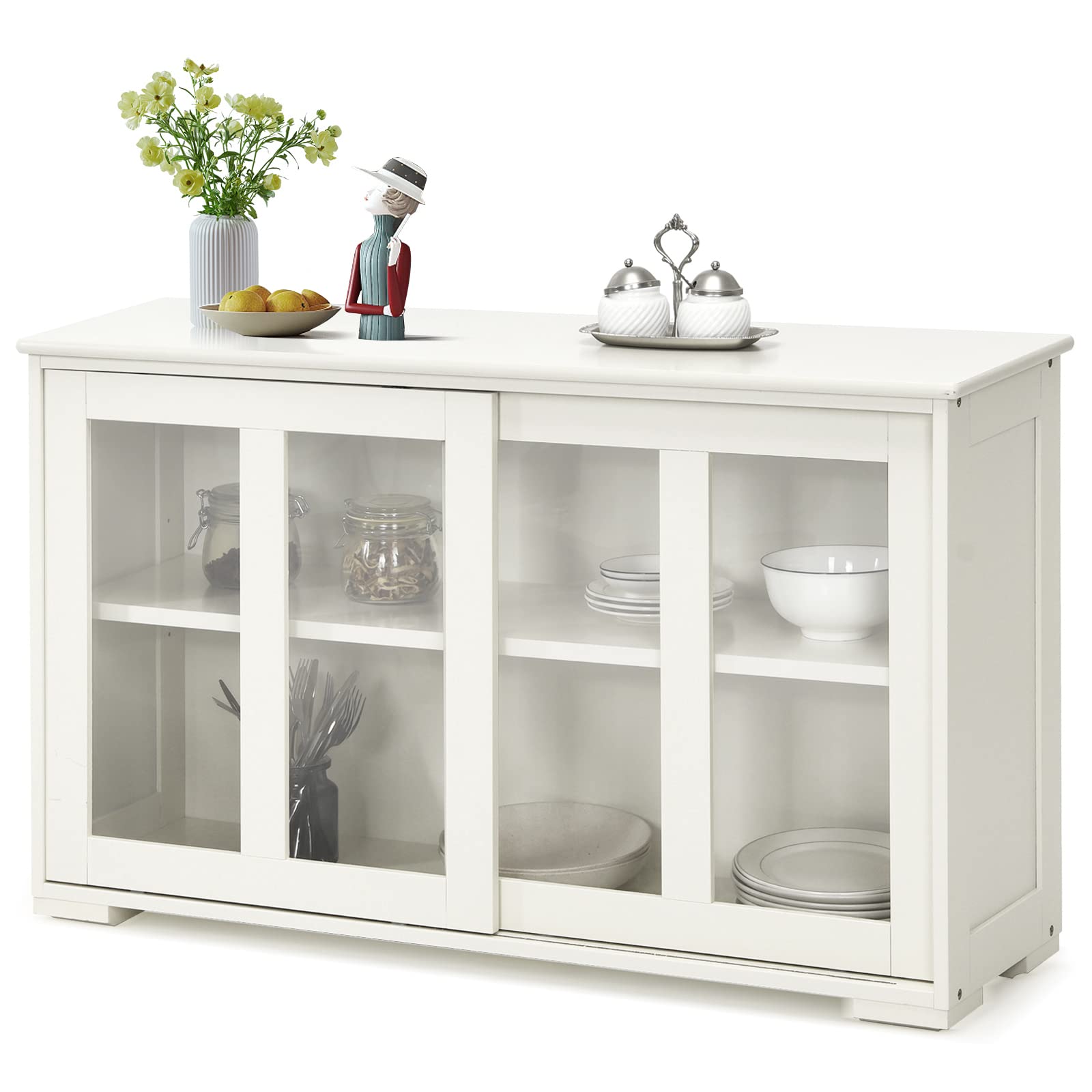 HappyGrill Kitchen Buffet Cabinet with Sliding Doors - Home & Dining Storage Solution