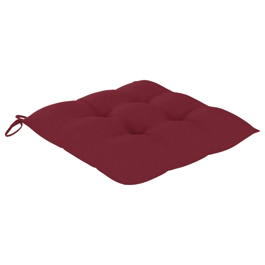 4-Piece Wine Red Outdoor Chair Cushions Set - 15.7
