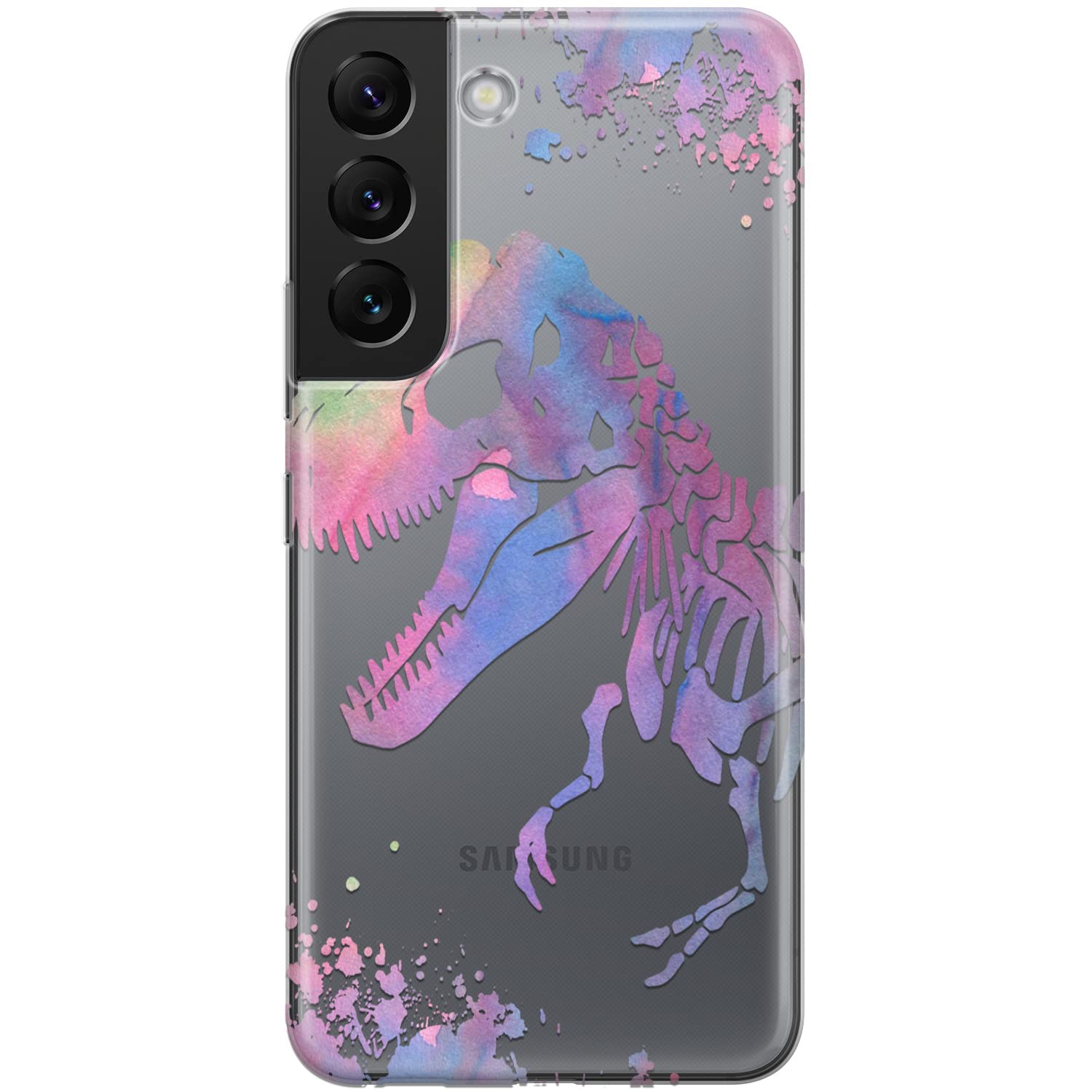 Dinosaur Skeleton Phone Case for Samsung Galaxy S24/S23 Ultra/S22+/S21 FE 5G/S20/Note 20/10 - Lightweight Clear TPU Shockproof Protective Cover with T-Rex Design | Perfect for Everyday Use, Outdoor Activities & Dinosaur Lovers