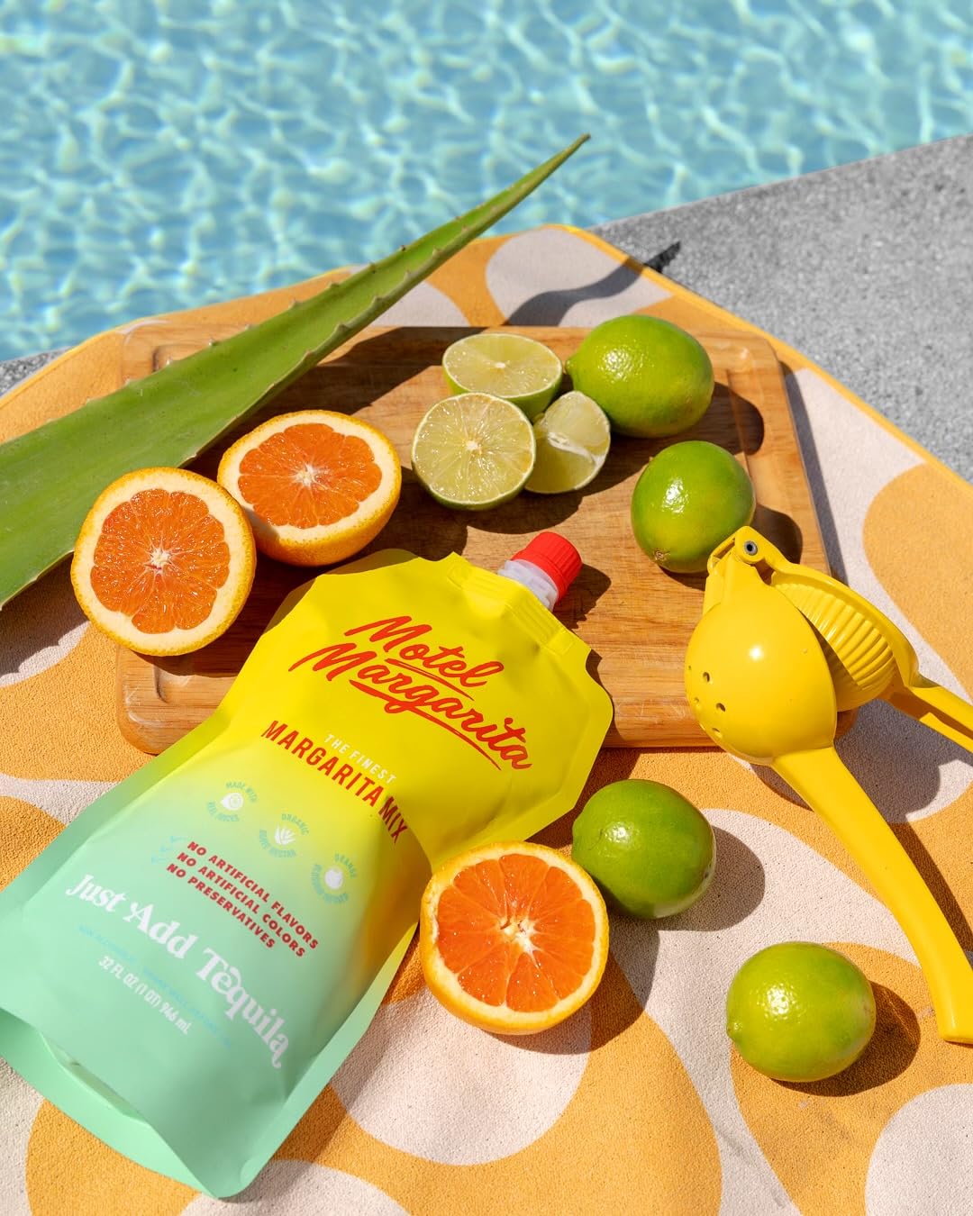 Motel Margarita Preservative-Free Margarita Mix - Vegan, Non-GMO, Dairy Free, Gluten Free, No Artificial Colors (32oz Pouch) - Perfect for Cocktails, Parties & Home Bars