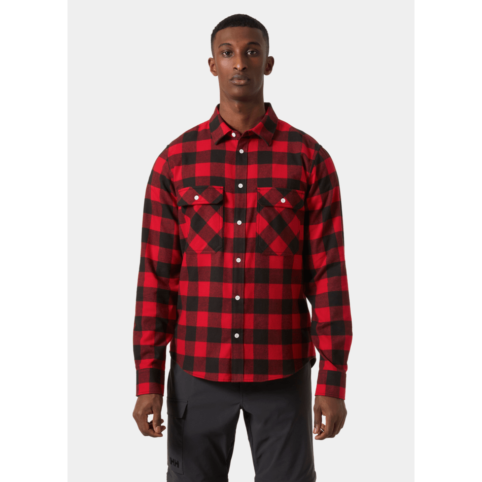 Helly Hansen Men's Lokka Flannel Long Sleeve Shirt 2025 - Soft Plaid Casual Button-Up for Outdoor Activities & Winter Layering