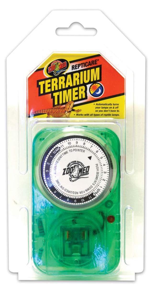 Zoo Med Repticare Terrarium Timer - Digital Day/Night Light Controller for Reptile Tanks - Perfect for Lizards, Snakes & Amphibians - Ideal for Day/Night Cycle Automation in Reptile Habitats