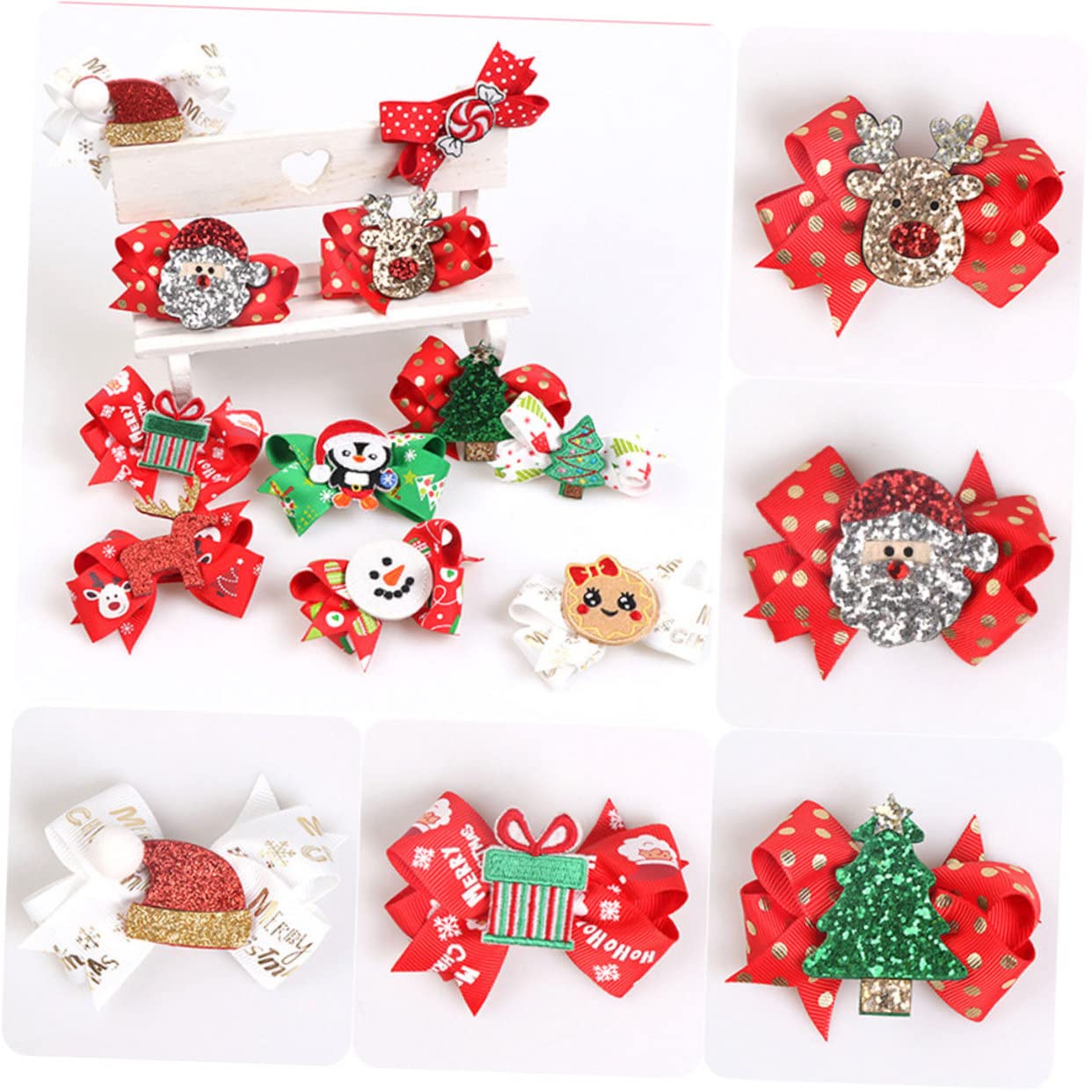 FOMIYES 11pcs Kids Hair Clips Set - Cute Snap Barrettes for Girls, Christmas Hair Accessories, Sweet Hairpins for Toddlers & Children - Perfect for School, Parties & Daily Styling