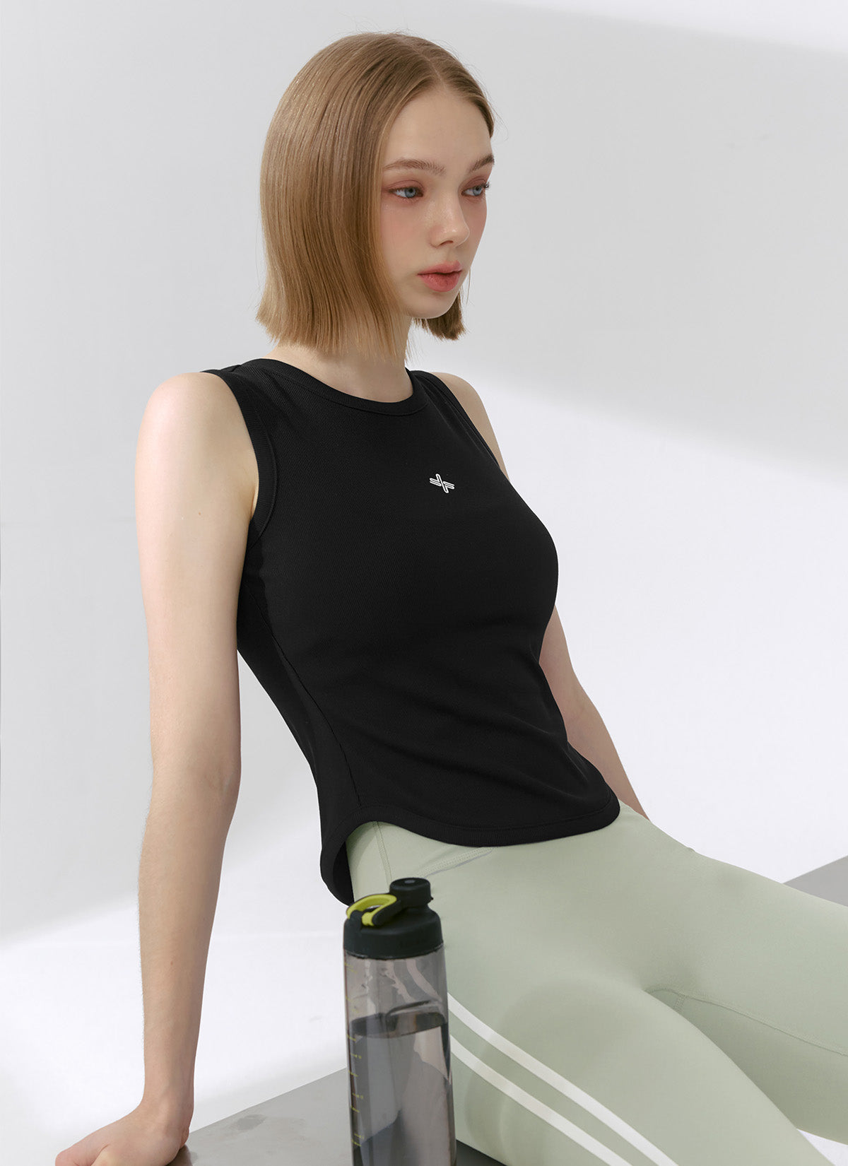 Ribbed Tension Sleeveless Top for Women - Stretchy Slim Fit Workout Shirt - Perfect for Yoga, Gym & Casual Wear