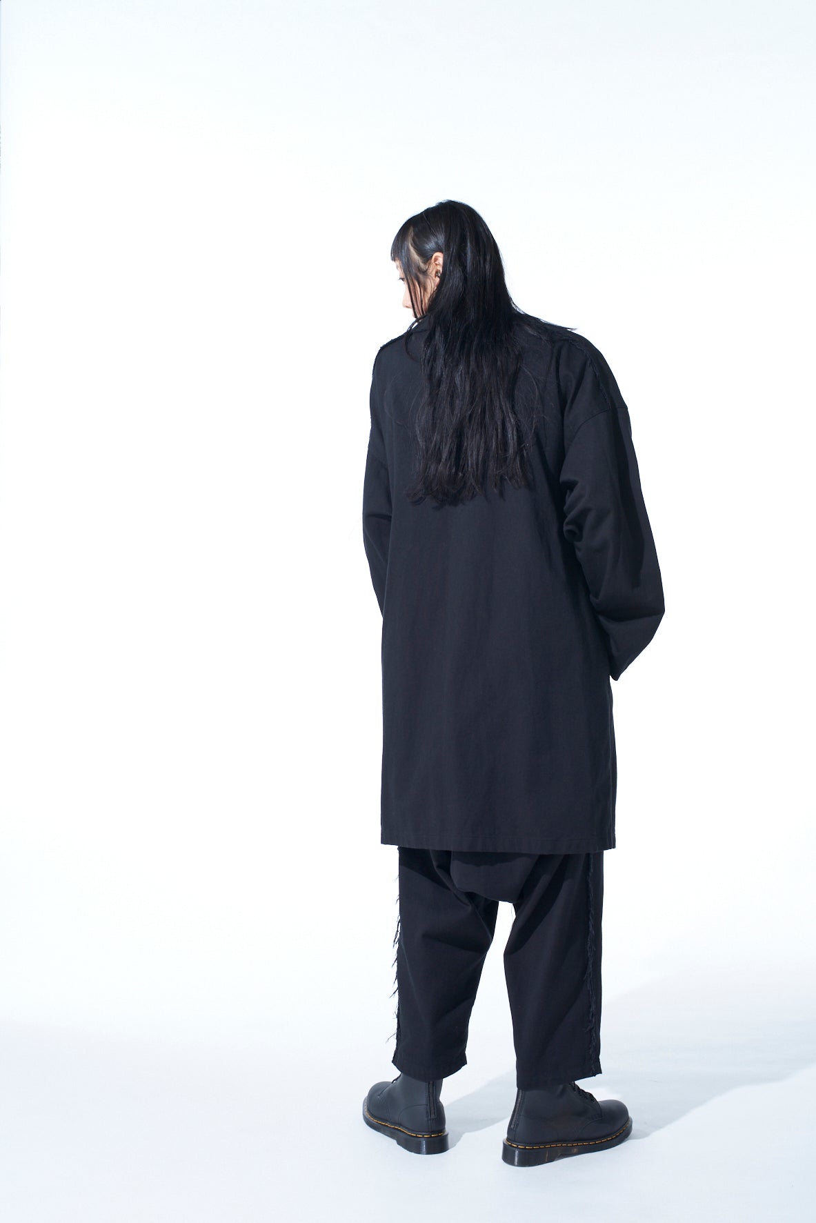 COTTON DRILL CUT OUT DRAPE COAT - Women's Fashion Outerwear for Spring & Fall | Perfect for Office, Date Night & Casual Outings