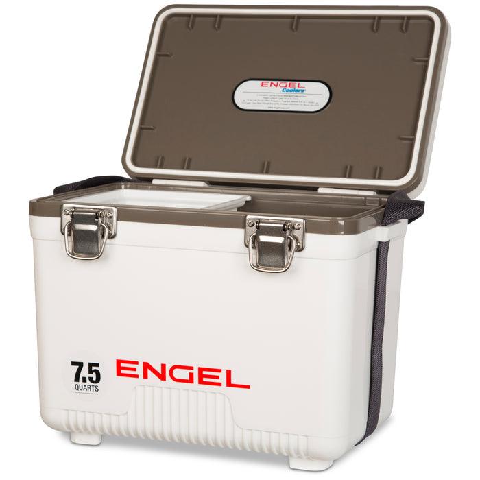 7.5 Quart Insulated Cooler & Dry Box - Tan, Portable & Airtight for Camping, Picnics & Outdoor Adventures