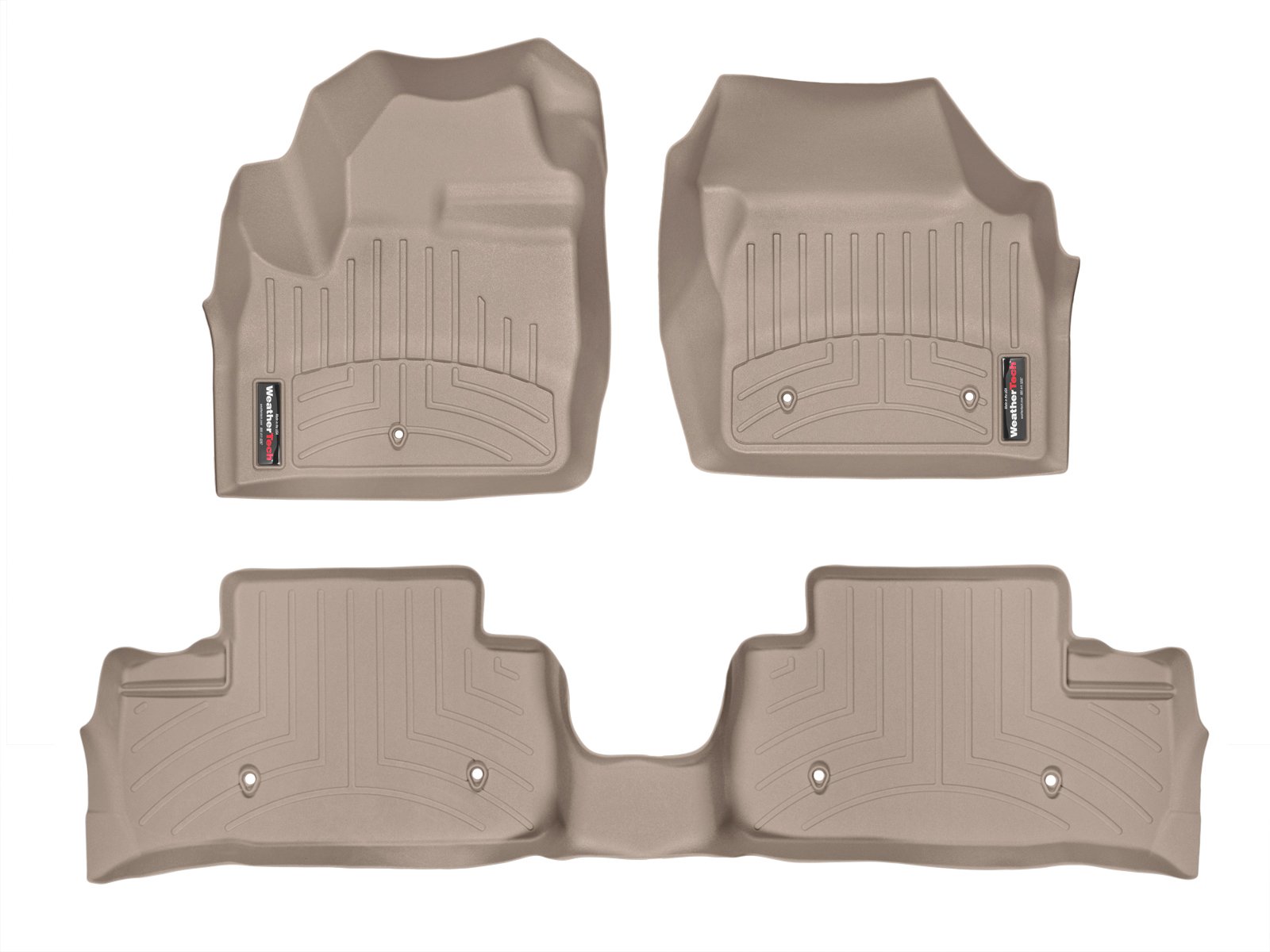 WeatherTech Custom Fit All-Weather Floor Mats for Cars & Trucks - Heavy Duty Protection - Model 44563-1-2 | Perfect for Daily Commute, Road Trips & Off-Road Adventures