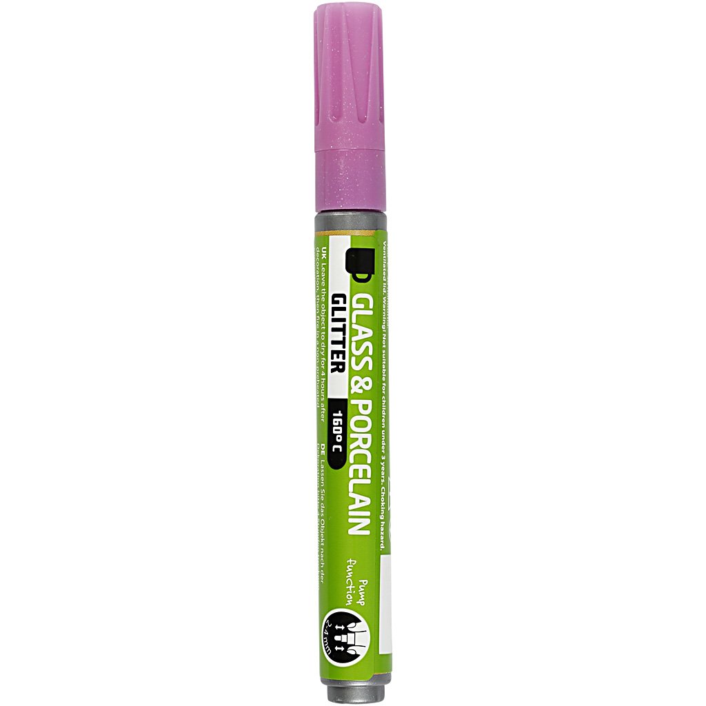Premium Glass & Porcelain Markers - Pink - Permanent & Washable Markers for DIY Crafts, Wine Glasses, Mugs & Ceramics - Perfect for Wedding Decor, Gift Personalization & Home Projects