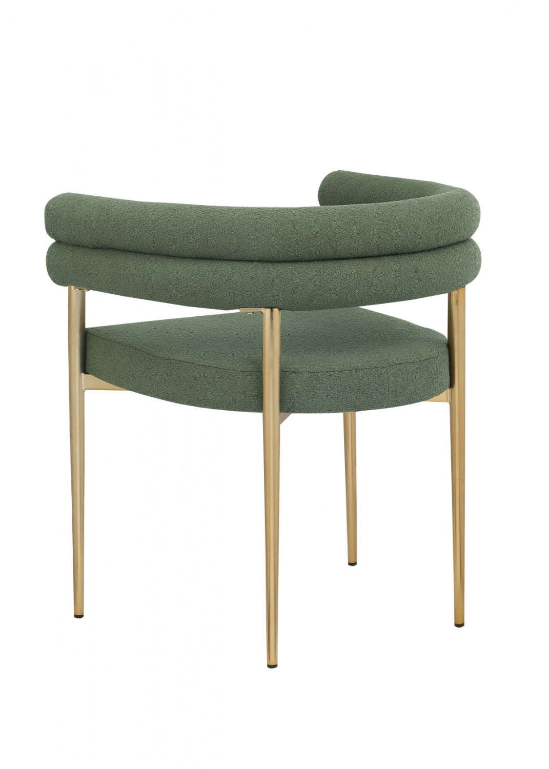 Brantley Dining Chairs Green & Gold Set of 2 - Modern Upholstered Side Chairs for Kitchen, Dining Room, or Breakfast Nook