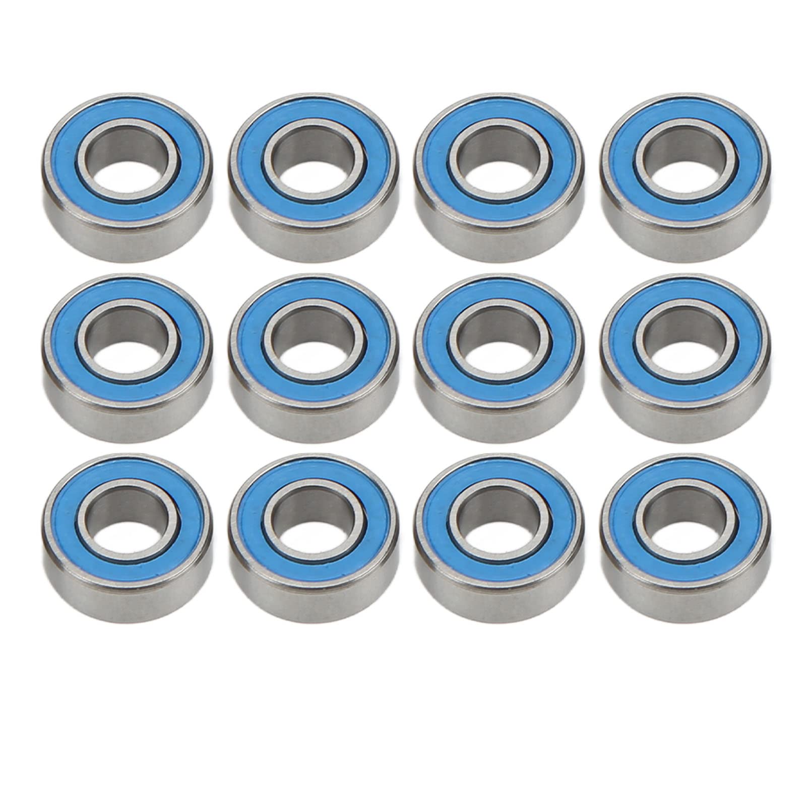 SPYMINNPOO 12Pcs Stainless Steel & Rubber Sealed Bearings for RC Car Wheel Hubs - Compatible with Stadium Blitzer RC Models | Durable Replacement Parts for Off-Road Racing & RC Vehicle Maintenance