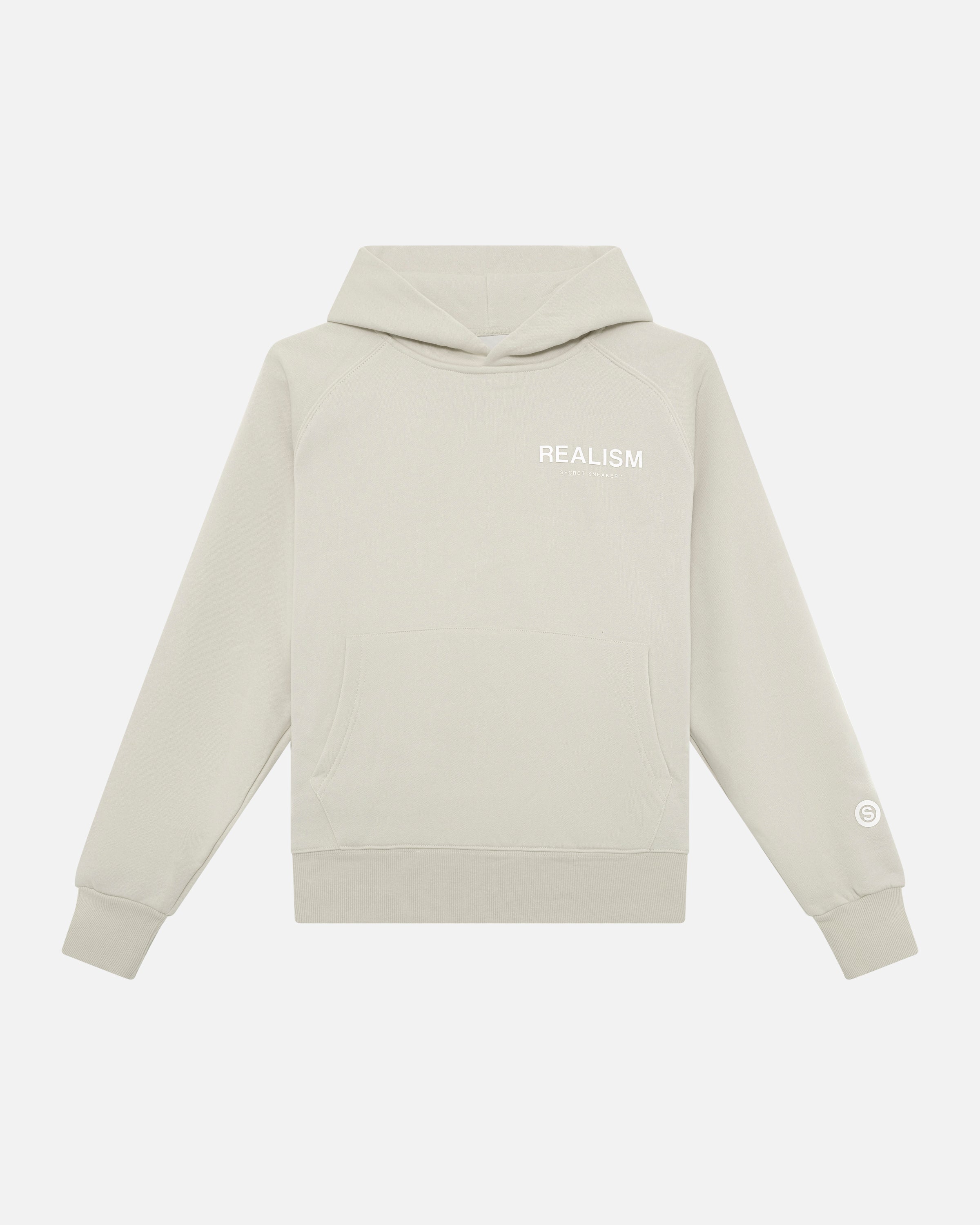 SSS Realism Back Logo Hoodie - Wheat Color Pullover Sweatshirt for Men & Women | Casual Streetwear, Loungewear, and Winter Fashion