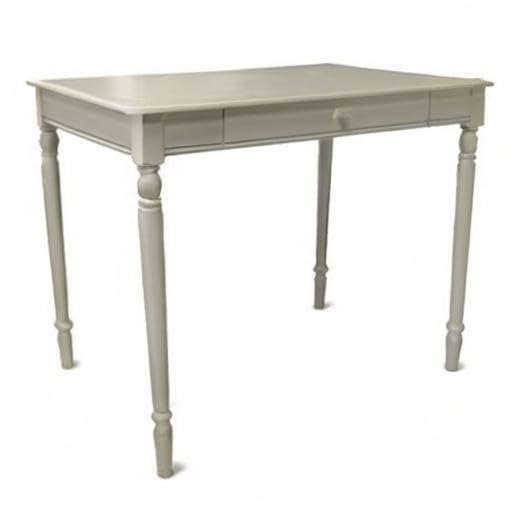 Pemberly Row French Country Desk - White Wood Finish with Drawer | Vintage Home Office Furniture for Study & Work