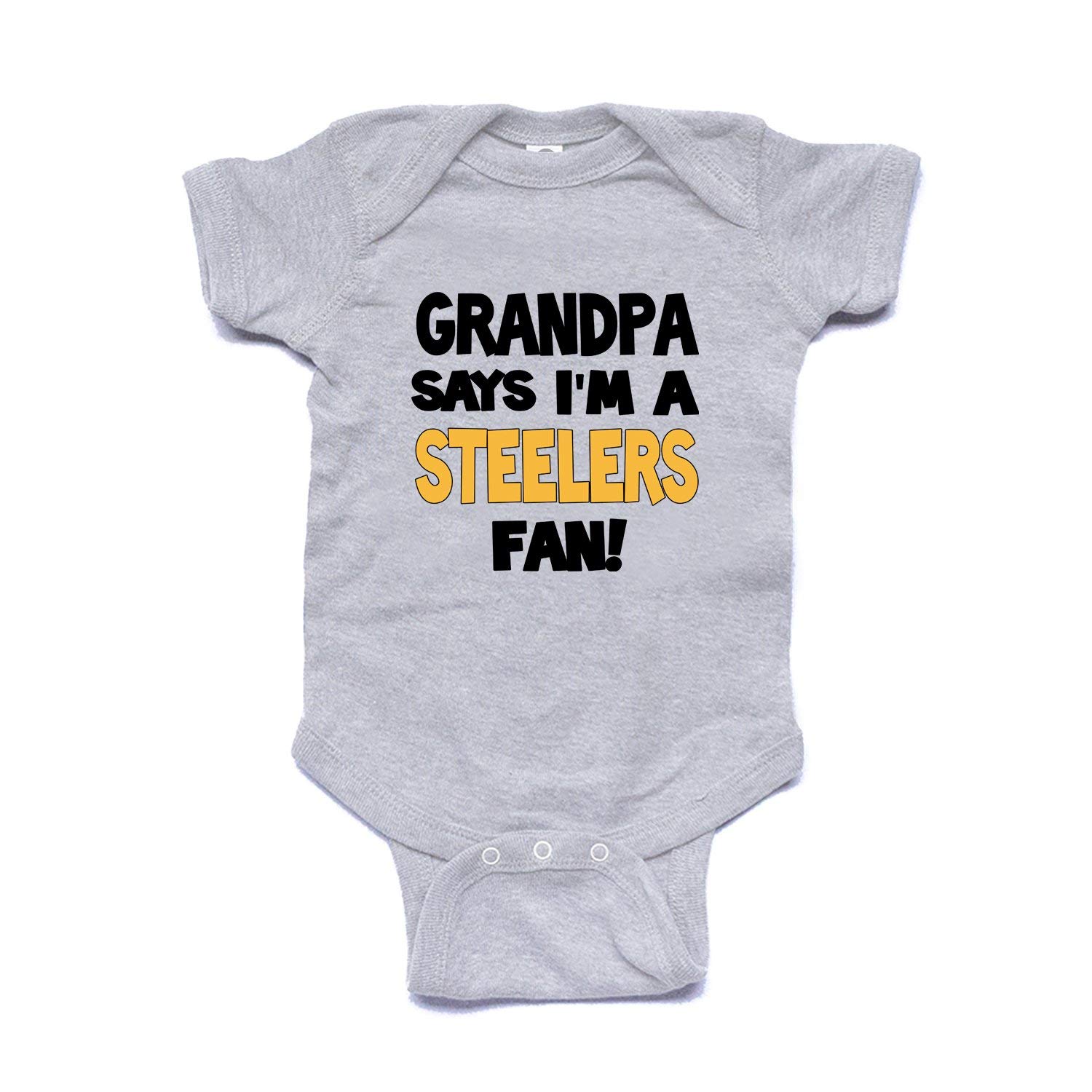 Baby Steelers Fan Bodysuit - Grandpa's Gift for Game Day